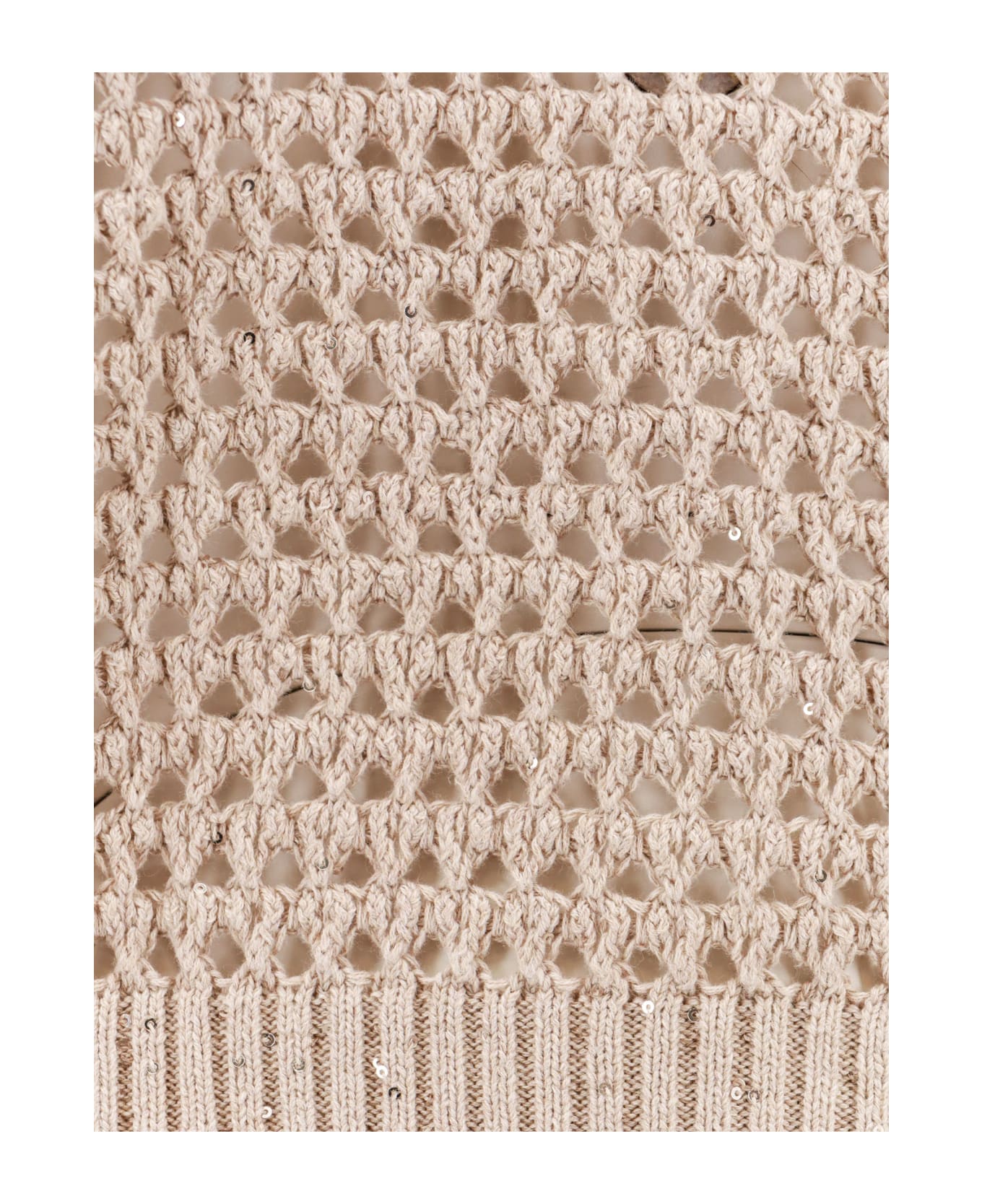 Brunello Cucinelli Mesh Knit Sweater - Beige
