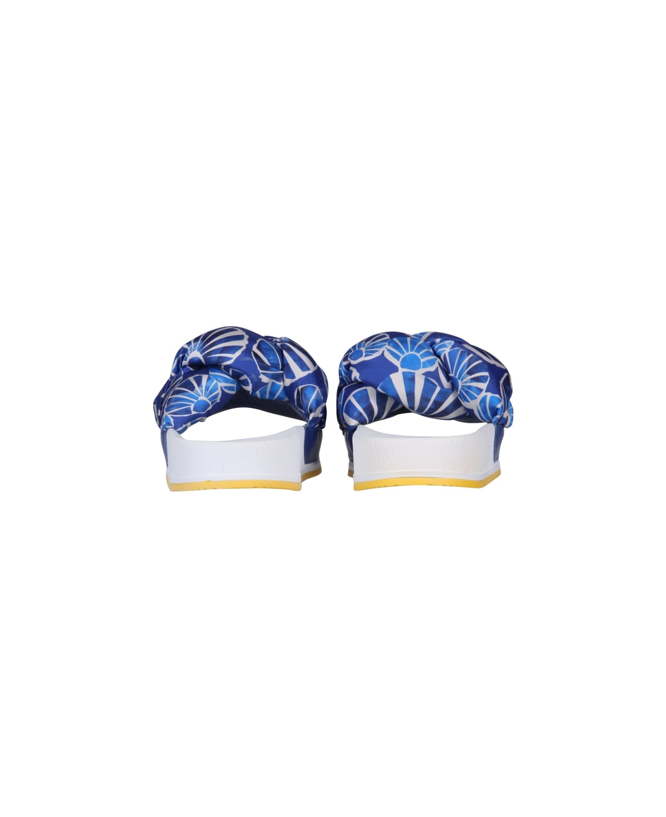 La DoubleJ Braid Slide Sandals - BLUE