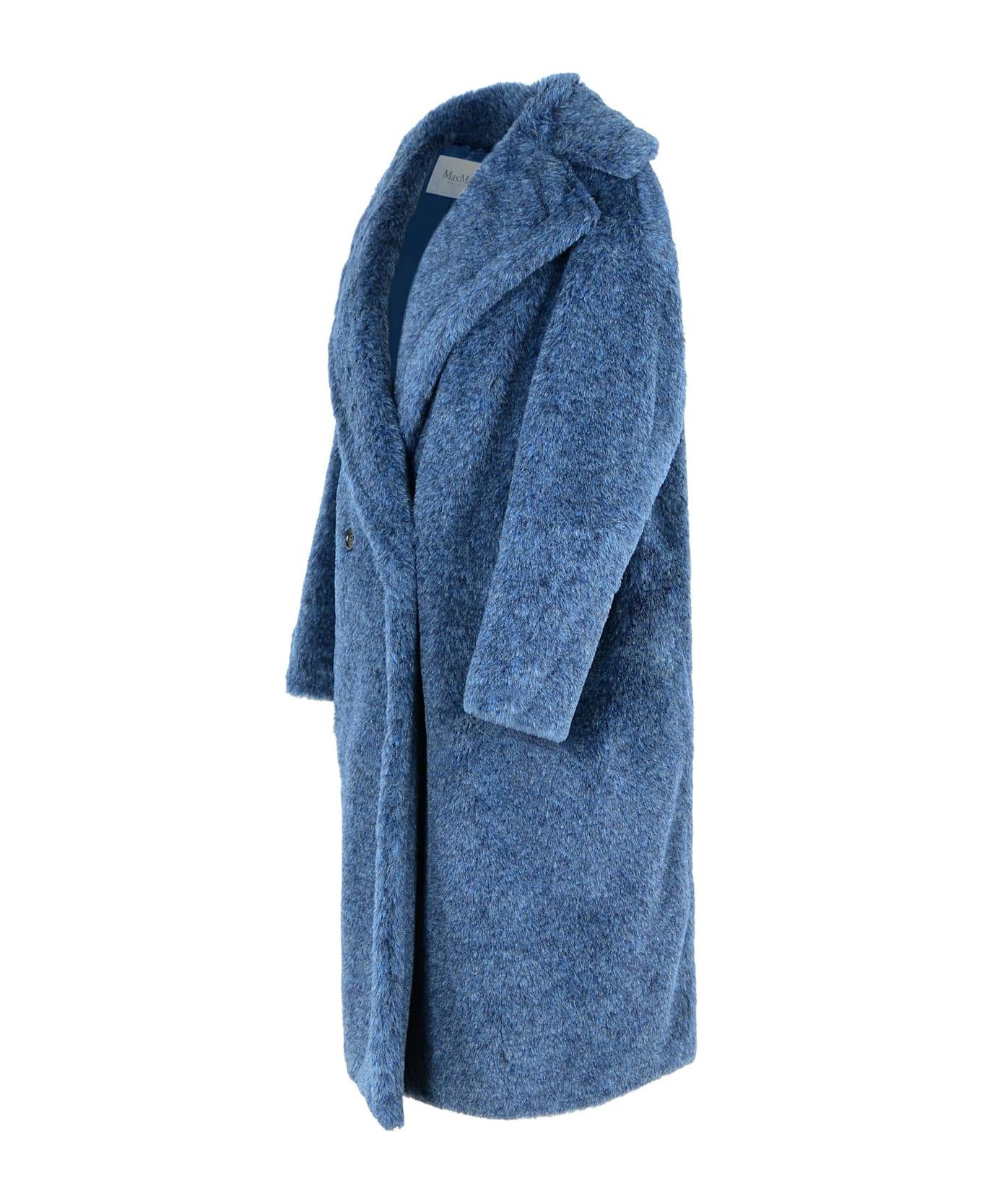 Max Mara 'zebra' Blue Alpaca Blend Coat | italist