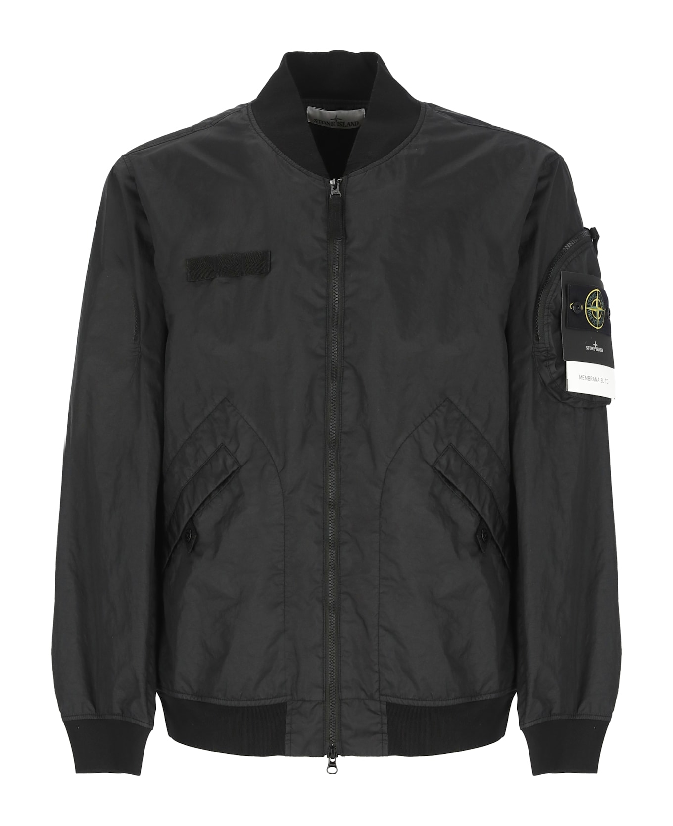 Stone Island Membrana 3l Tc Bomber Jacket - Black