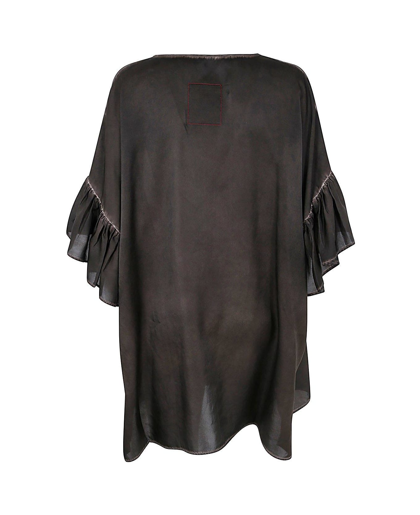 Uma Wang Ruffle Detailed Top - BROWN