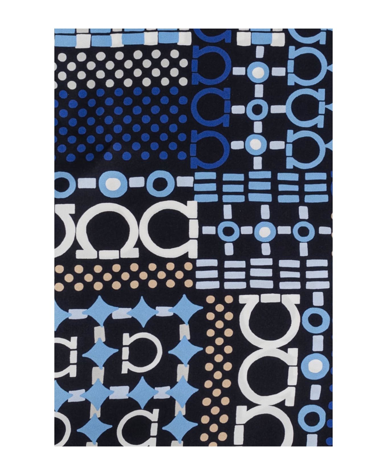 Ferragamo Scarf With Print - blue