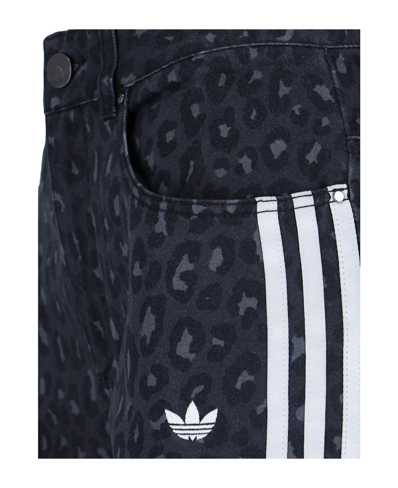 Adidas Logo Bootcut Jeans - Black  