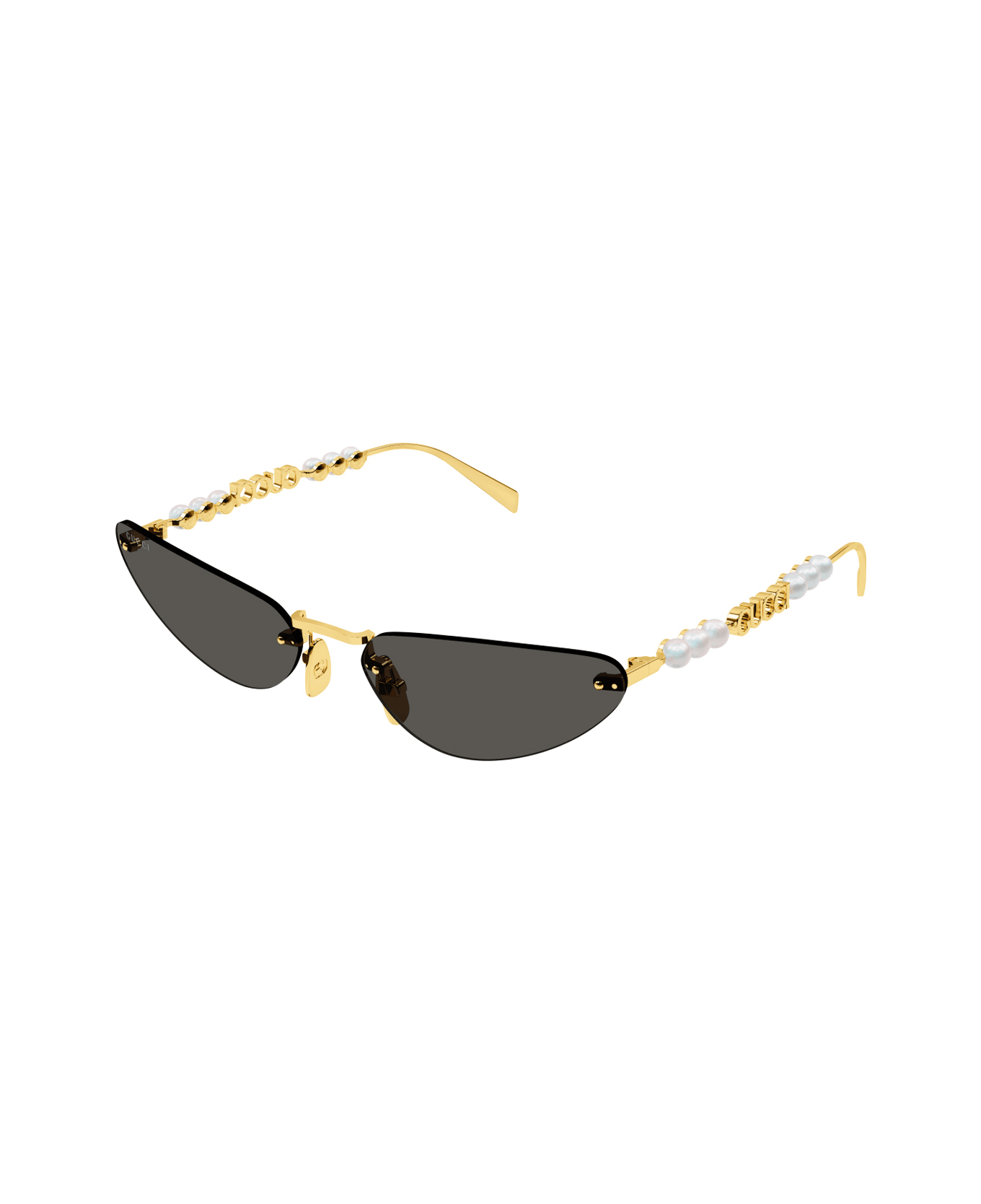 Gucci Eyewear Gucci Gg1920s Linea Name Of Brand 001 Gold Grey Sunglasses - Oro