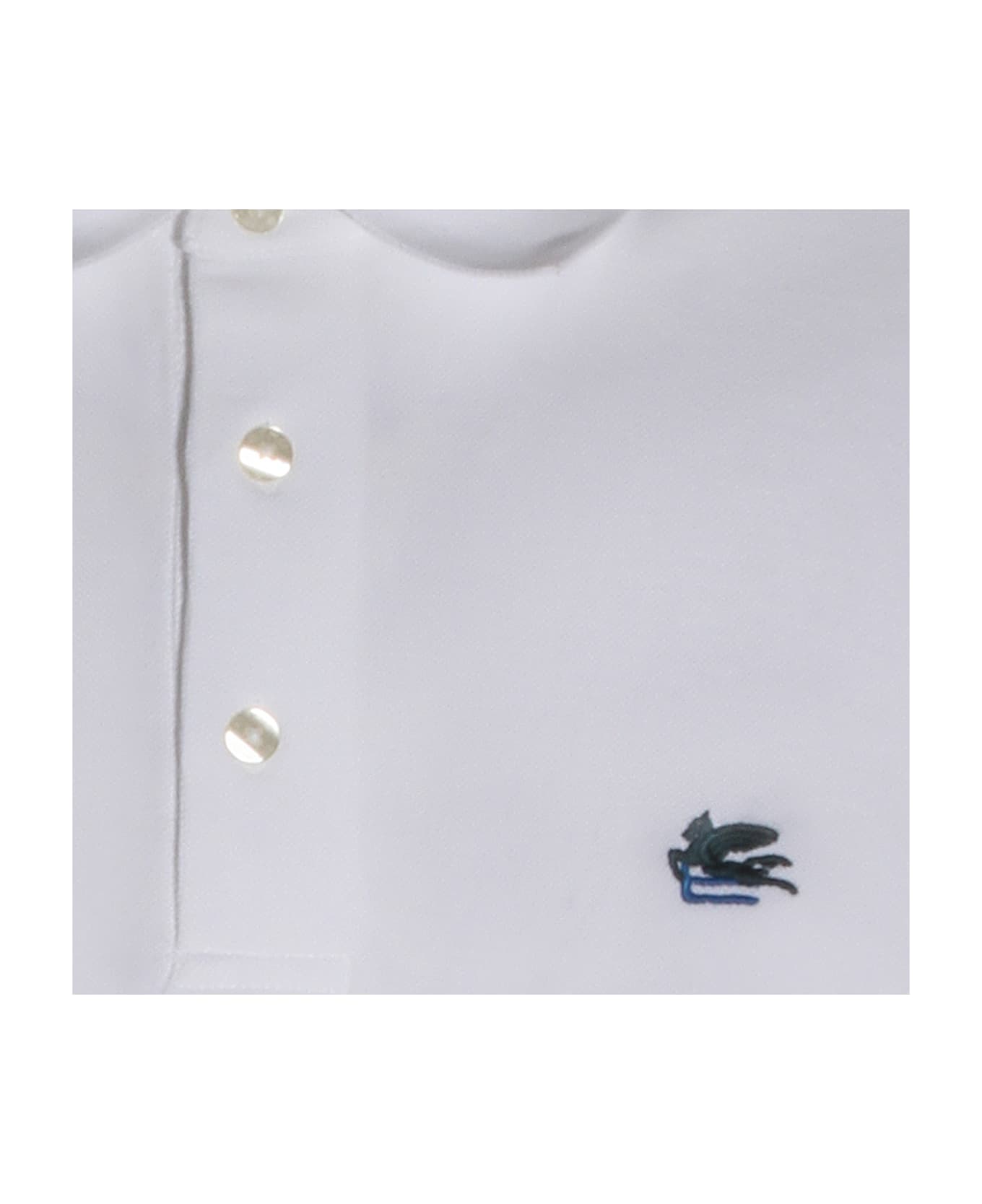Etro White Cotton Polo Shirt - White