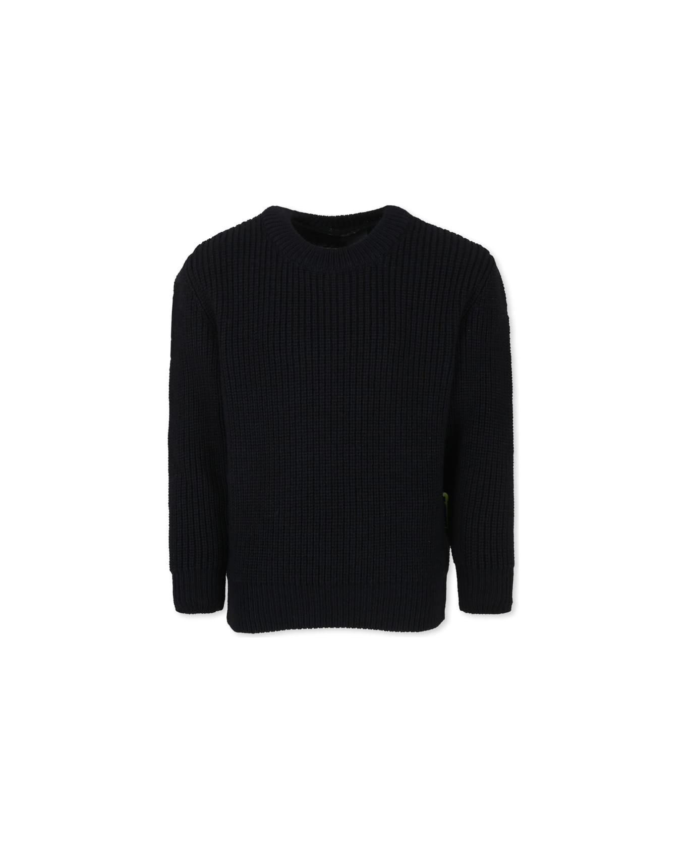 Barrow Black Sweater For Girl With Smiley And Logo - Black