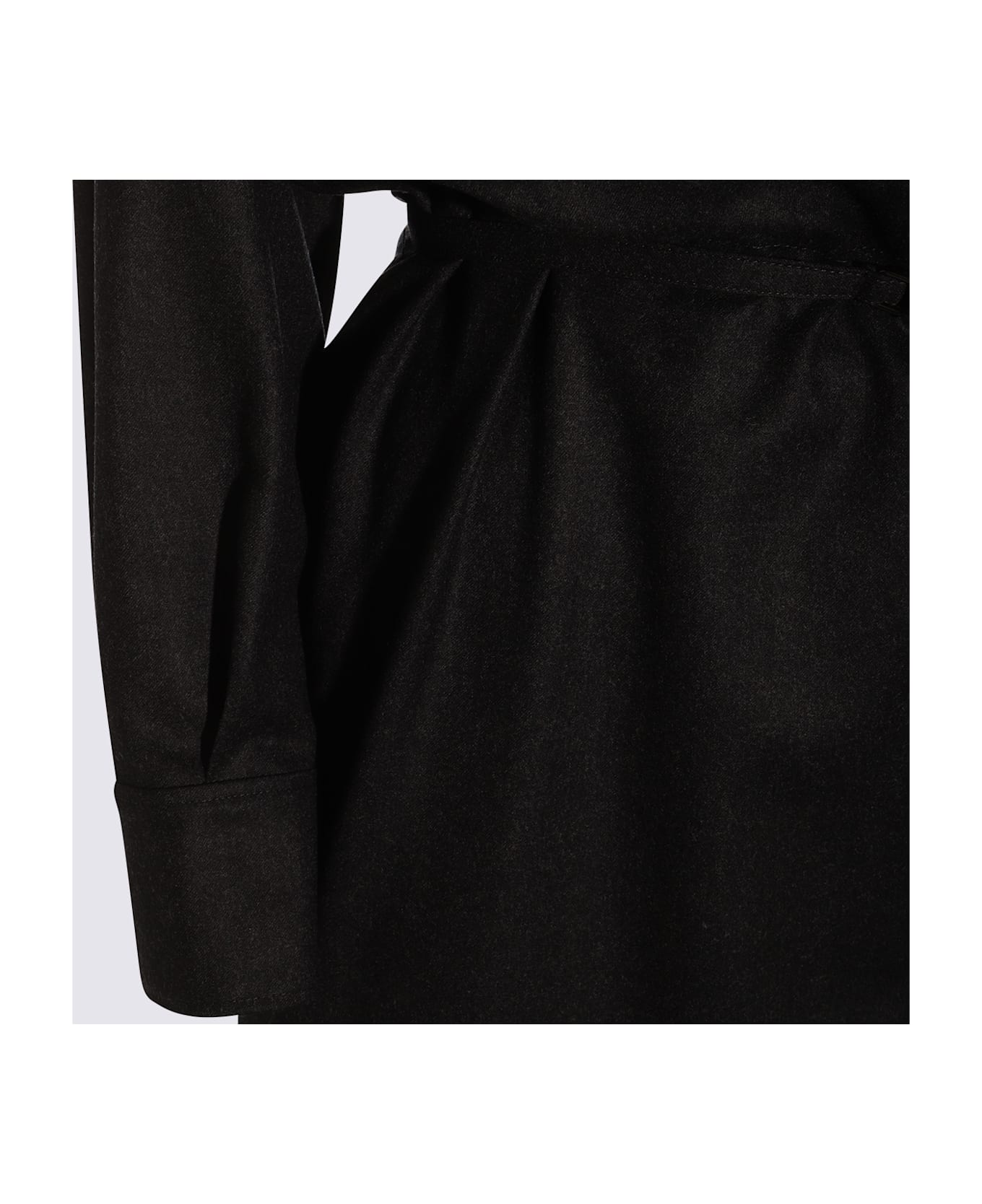 Brunello Cucinelli Black Leather Dress - Anthracite
