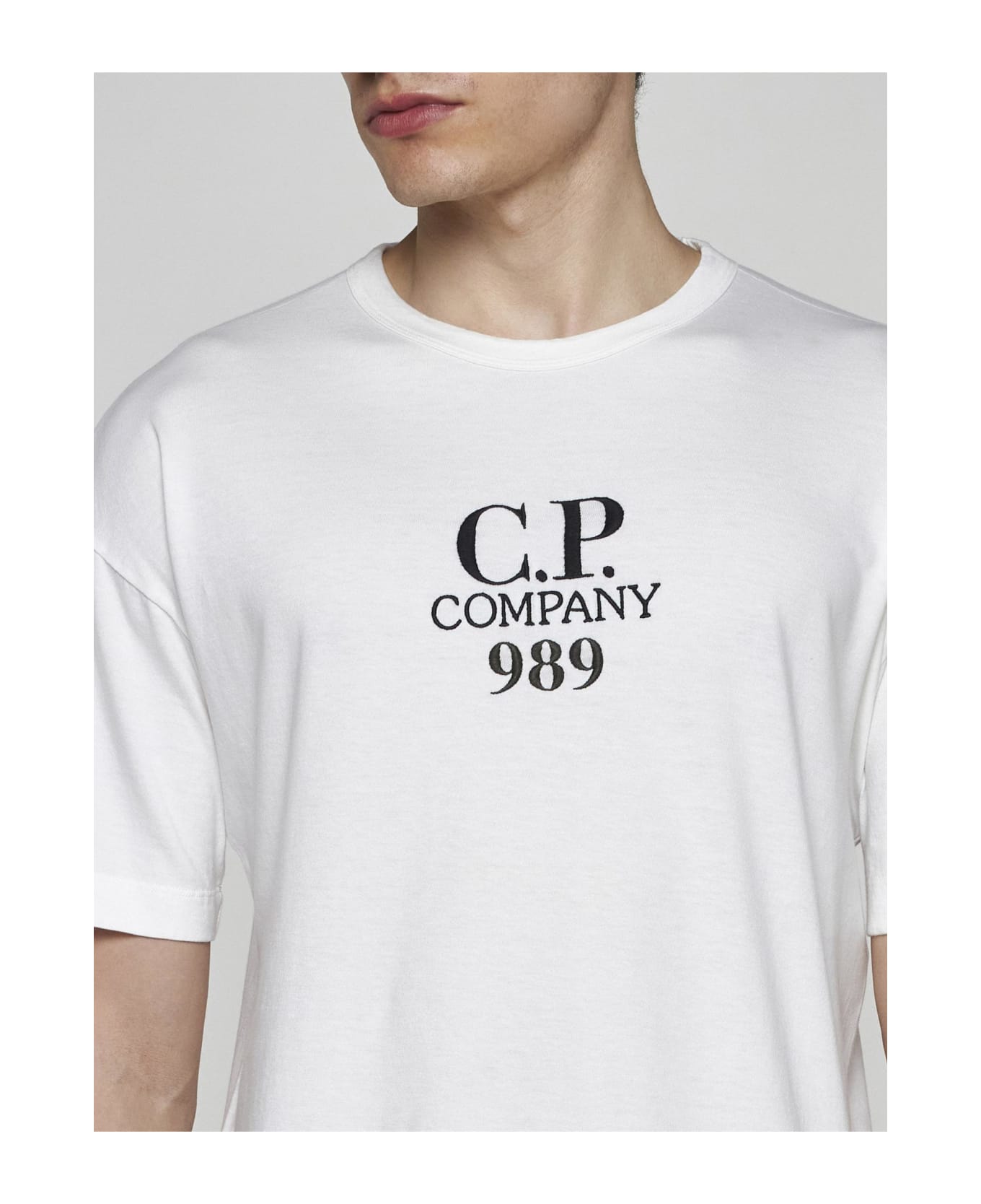 C.P. Company Logo Cotton T-shirt - GAUZE WHITE