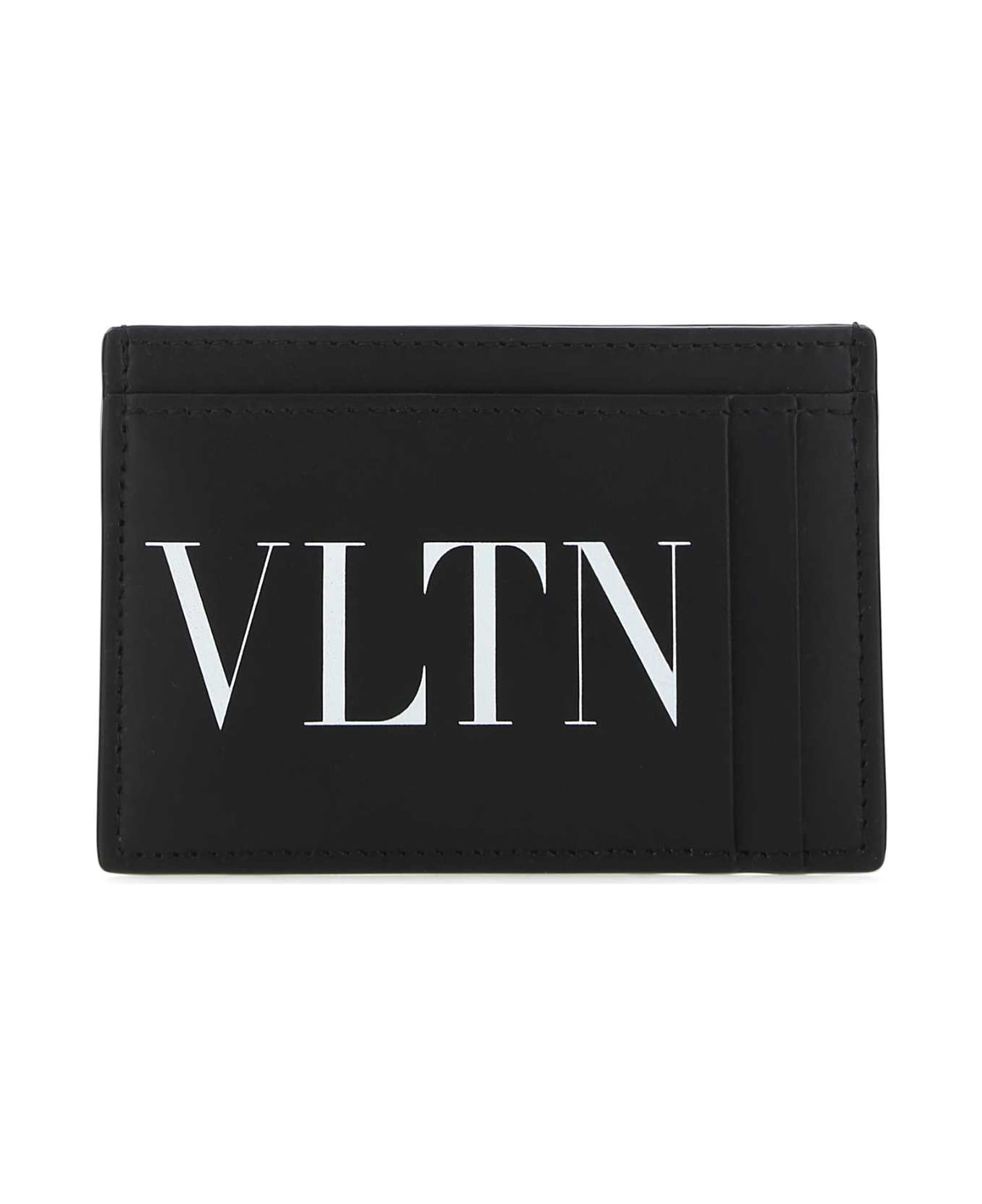 Valentino Garavani Black Leather Card Holder - 0NI 財布