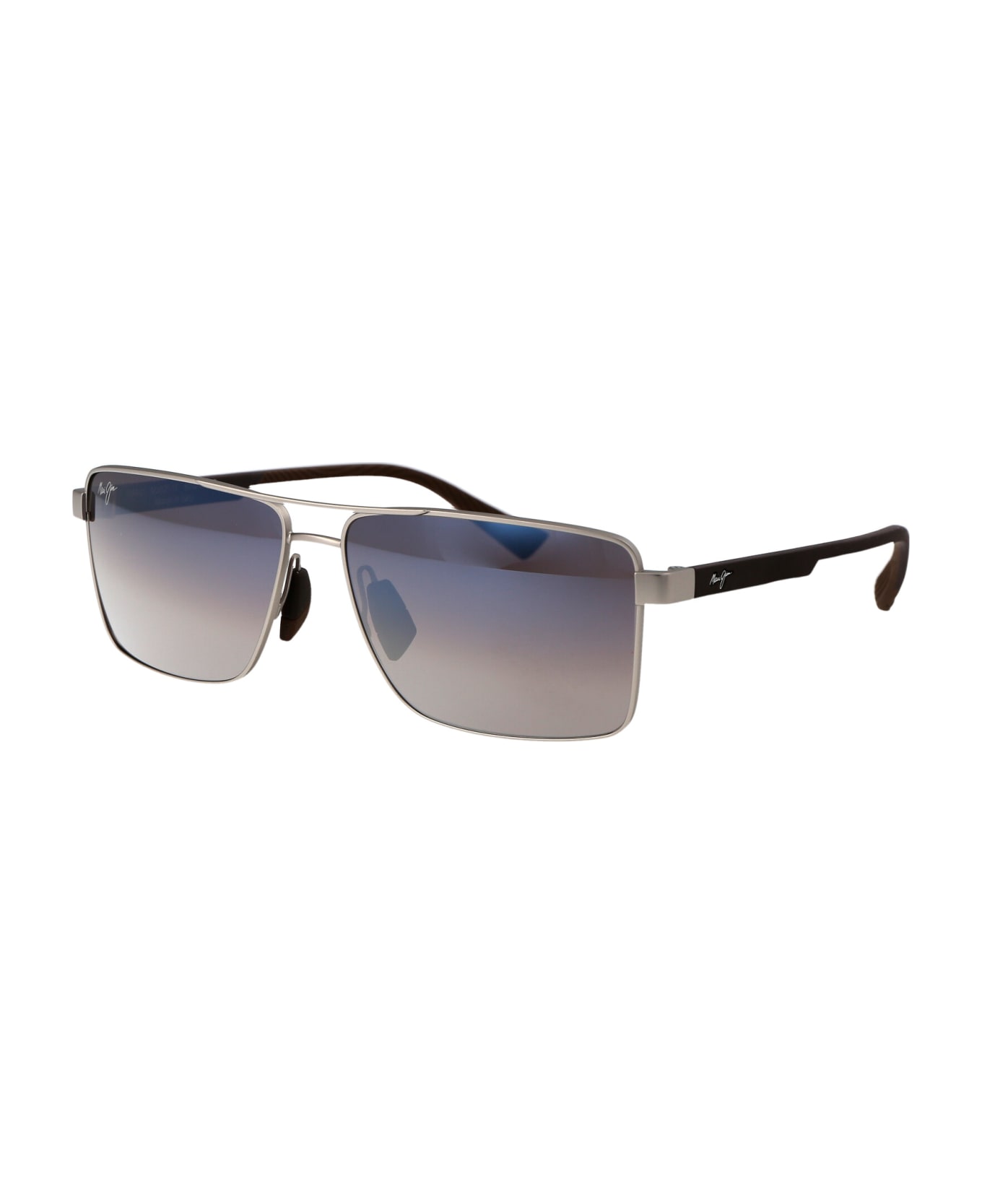 Maui Jim Piha Sunglasses - 17 BLUE/SILVER PIHA SHINY GUNMETAL W/ BLACK サングラス