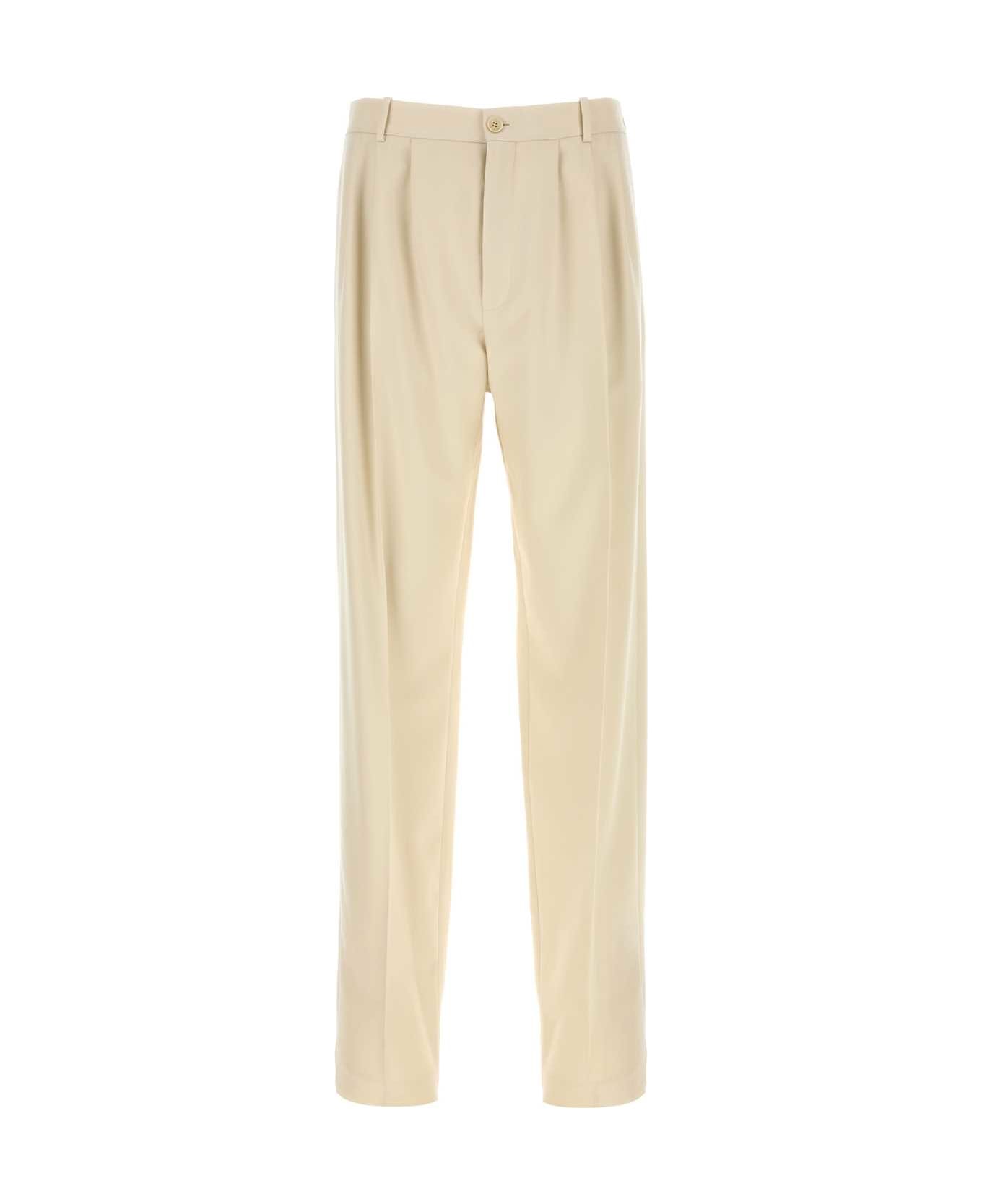 Saint Laurent Sand Wool Pant - BEURRE