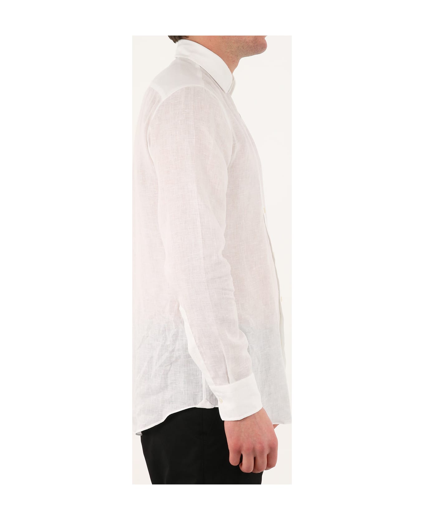 Salvatore Piccolo White Linen Shirt - WHITE