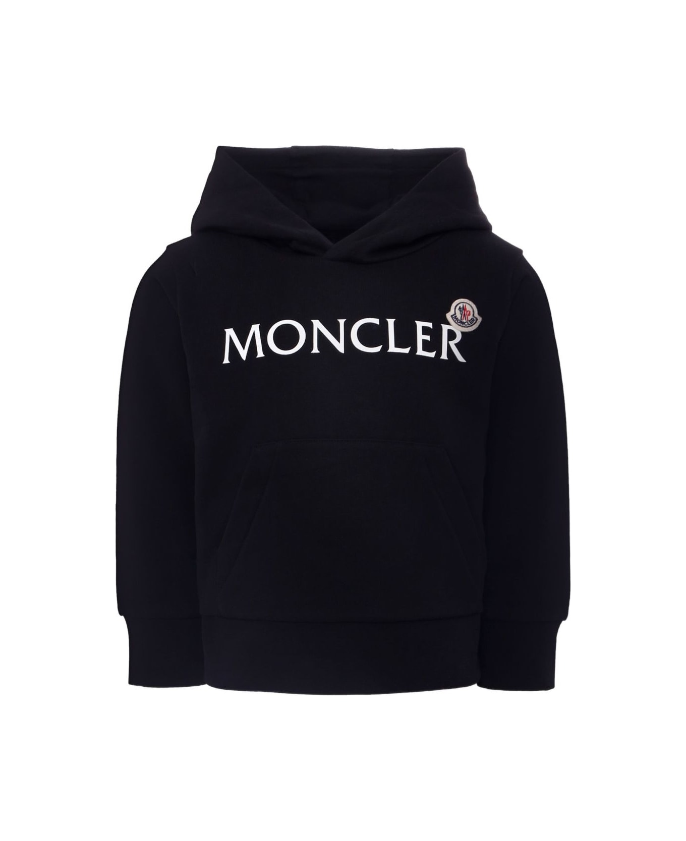 Moncler Enfant Hooded Sweatshirt With Logo - Black
