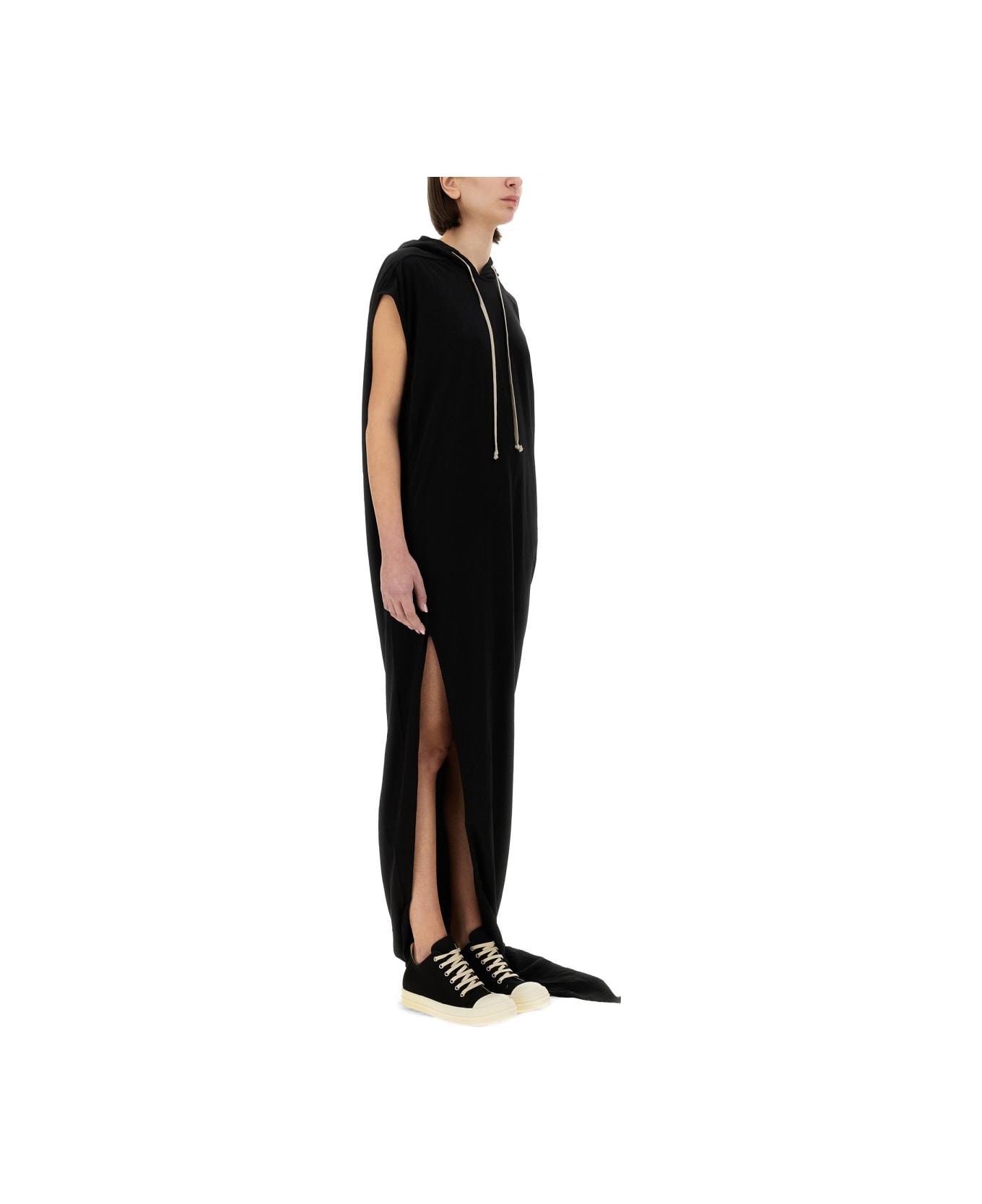 DRKSHDW Long Dress With Hood - BLACK