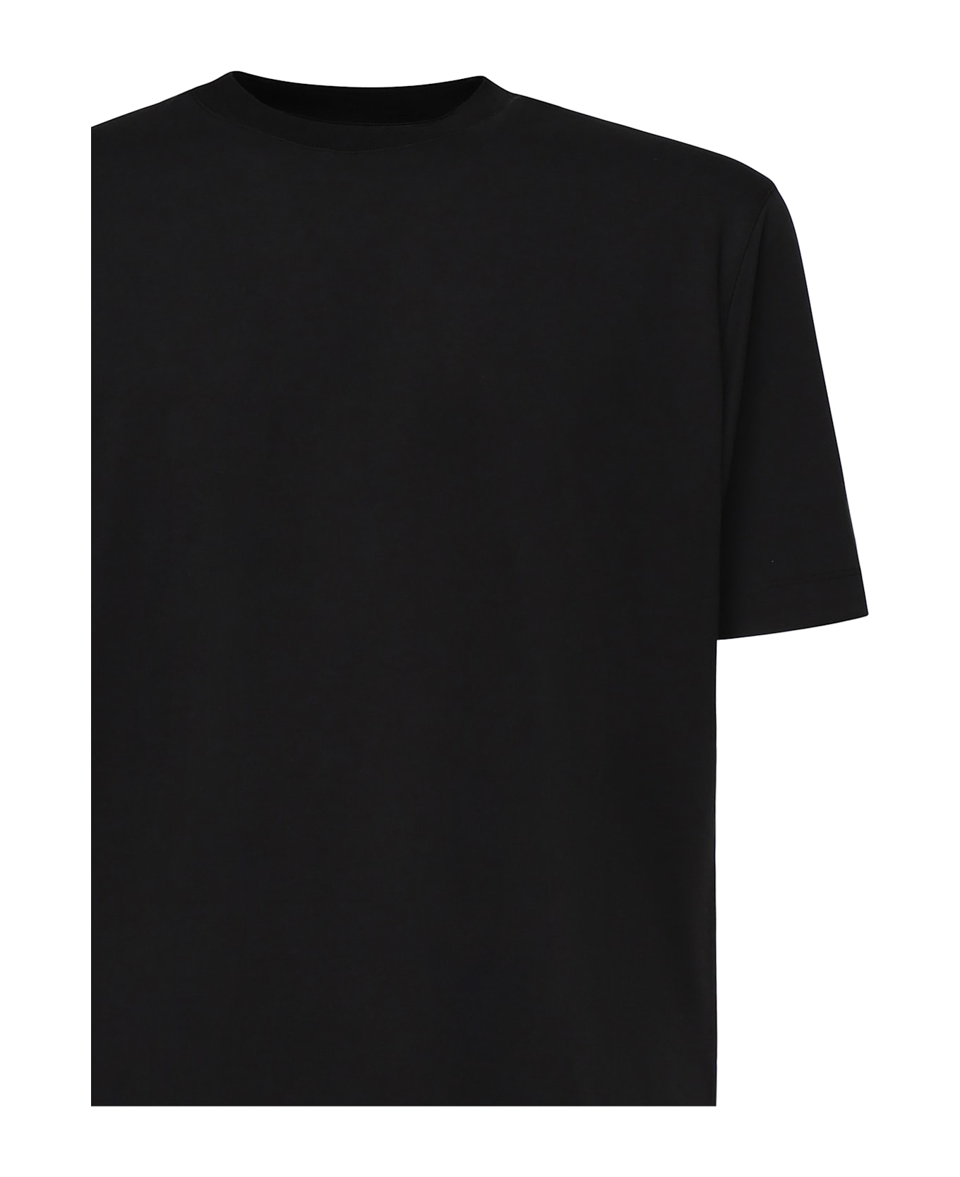 Zegna Cotton And Silk T-shirt - Black