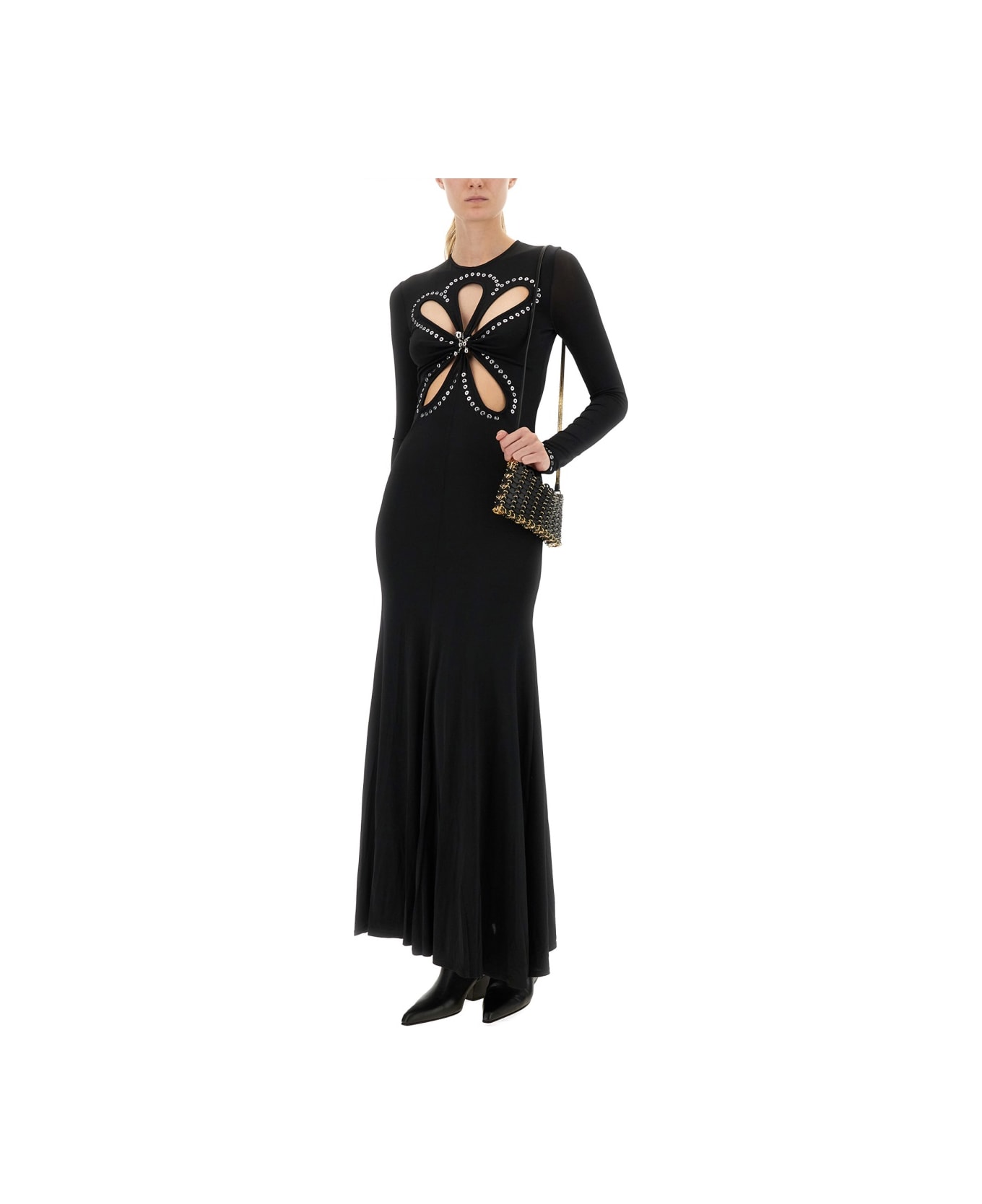 Paco Rabanne Second Skin Effect Long Dress - BLACK