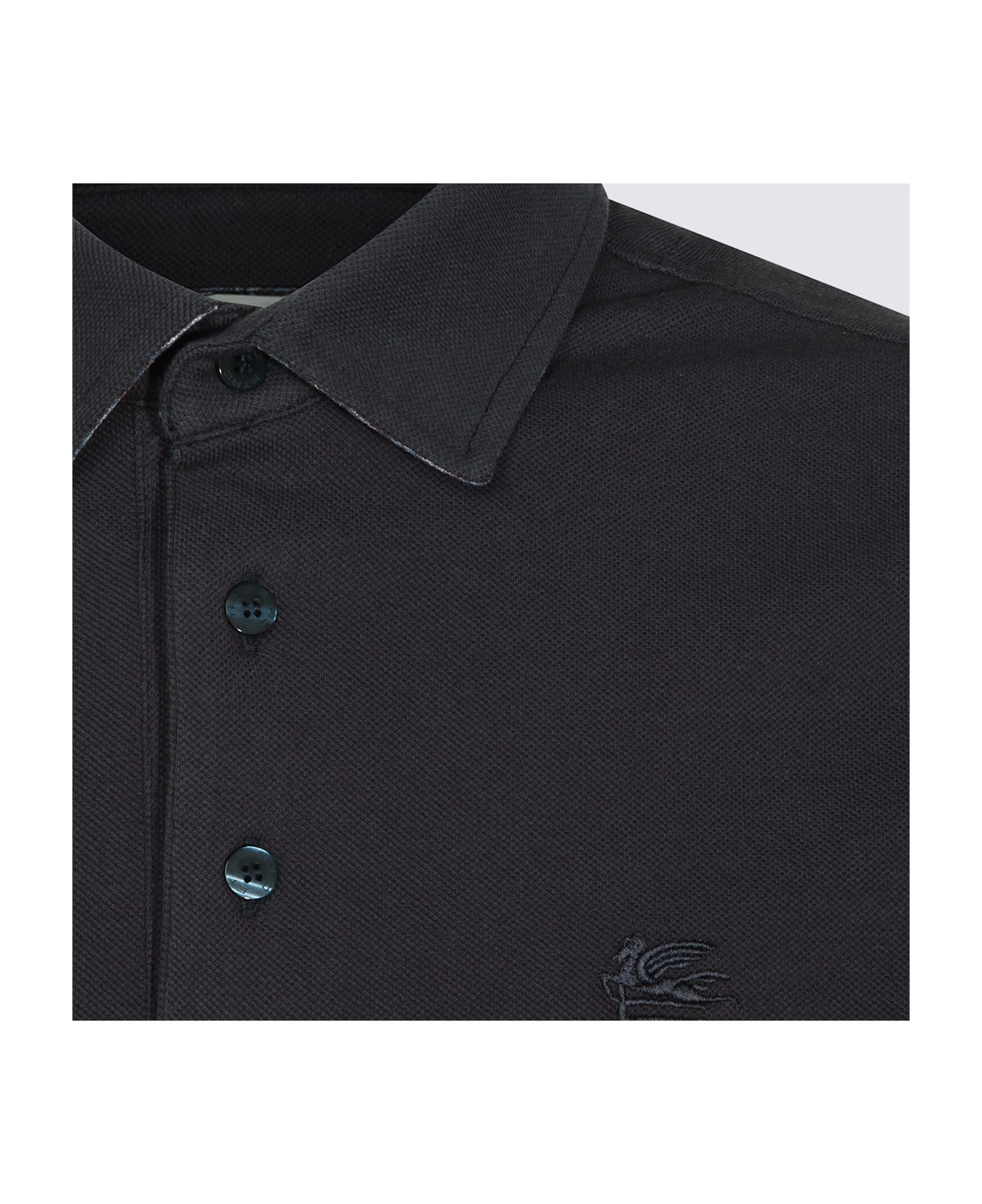 Etro Navy Cotton Polo Shirt