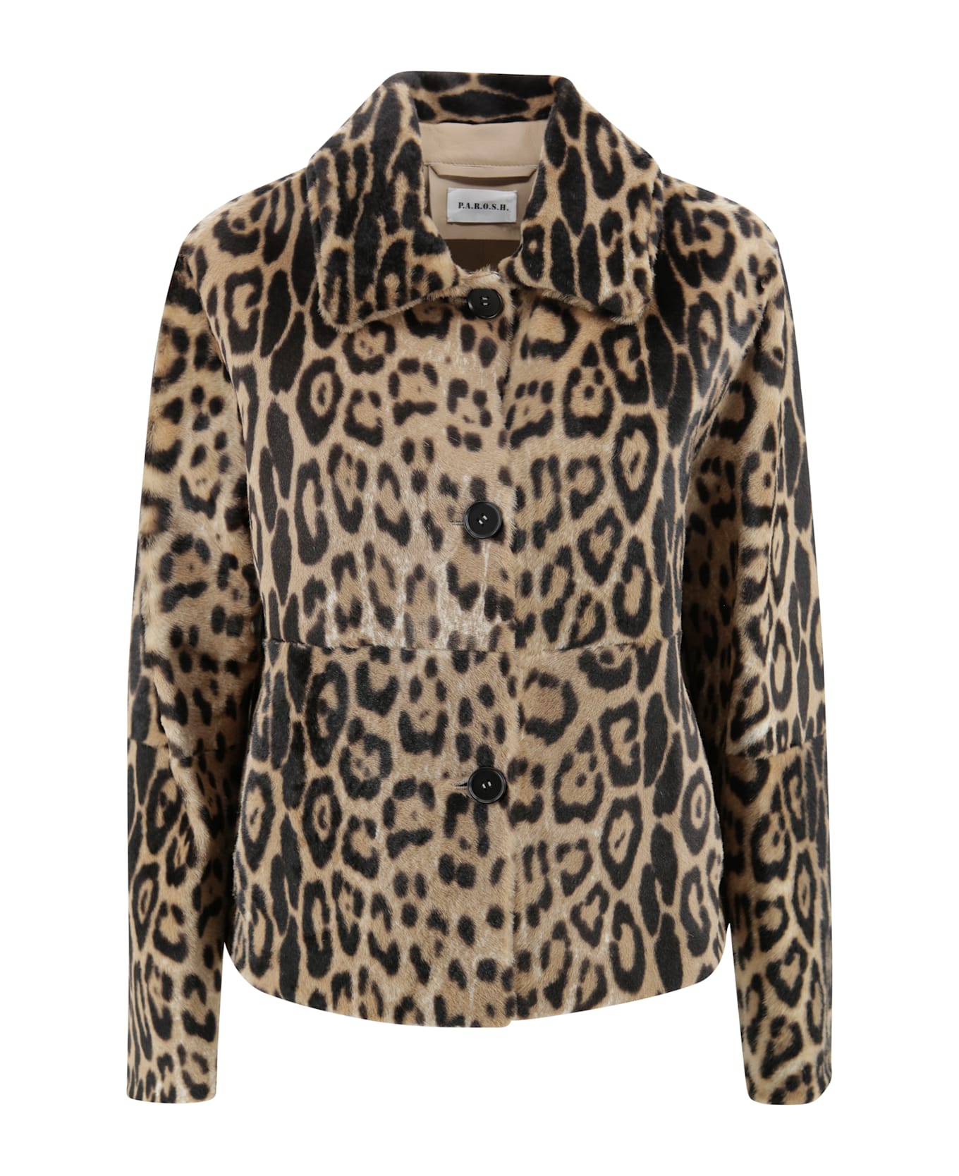 Parosh Animal Print Jacket - Brown