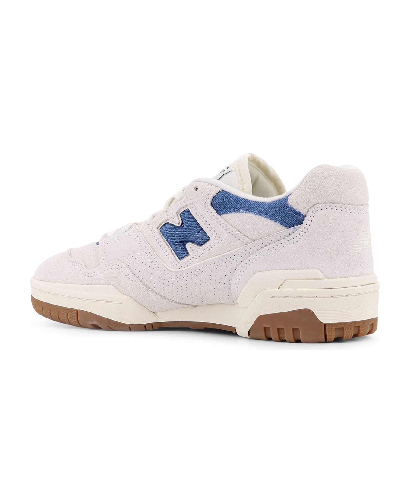 New Balance Suede Sneakers With Denim Details - Grey スニーカー