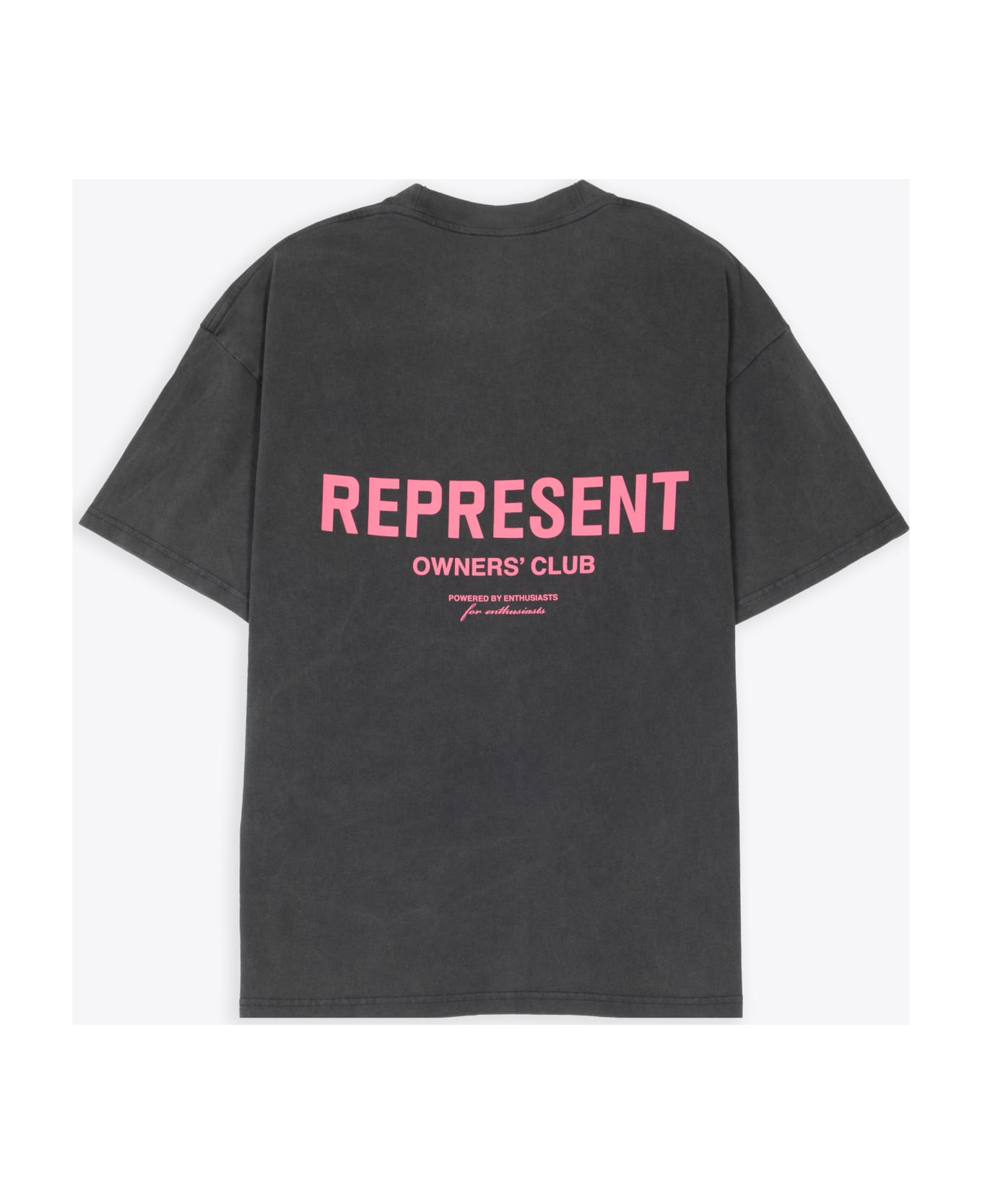 REPRESENT Owners Club T-shirt Vintage grey t-shirt with logo - Owners Club T-shirt - Grigio/rosa