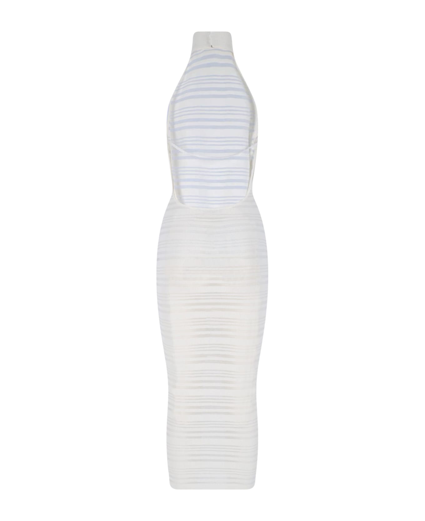 ANDREĀDAMO Knitted Midi Dress - White