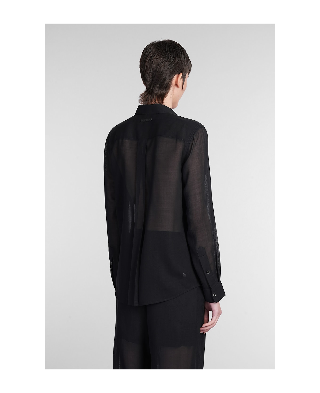 Helmut Lang Shirt In Black Wool - black