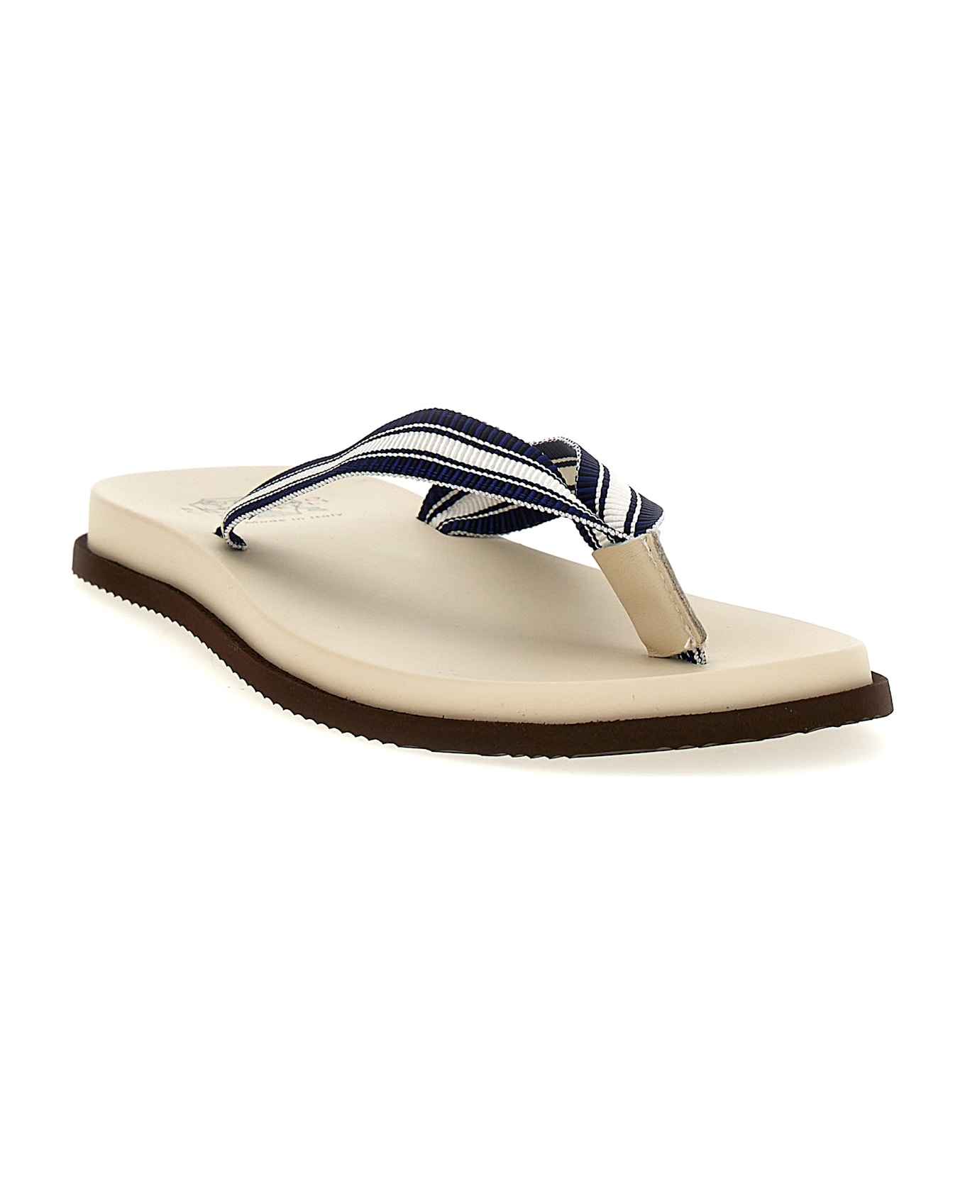 Brunello Cucinelli 'pool Slide' Sandals - Multicolor