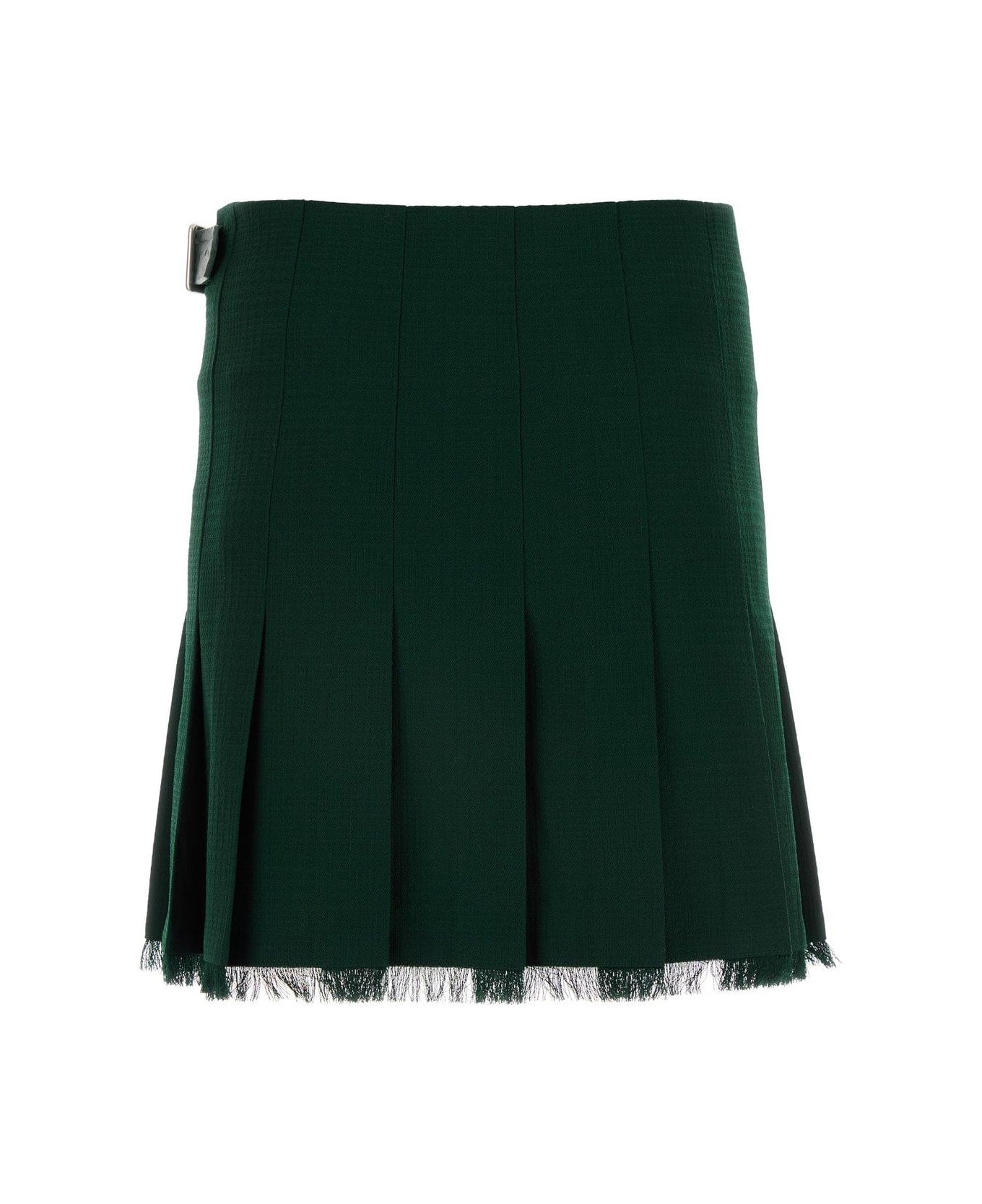 Burberry Pleated Fringed-edge Mini Skirt