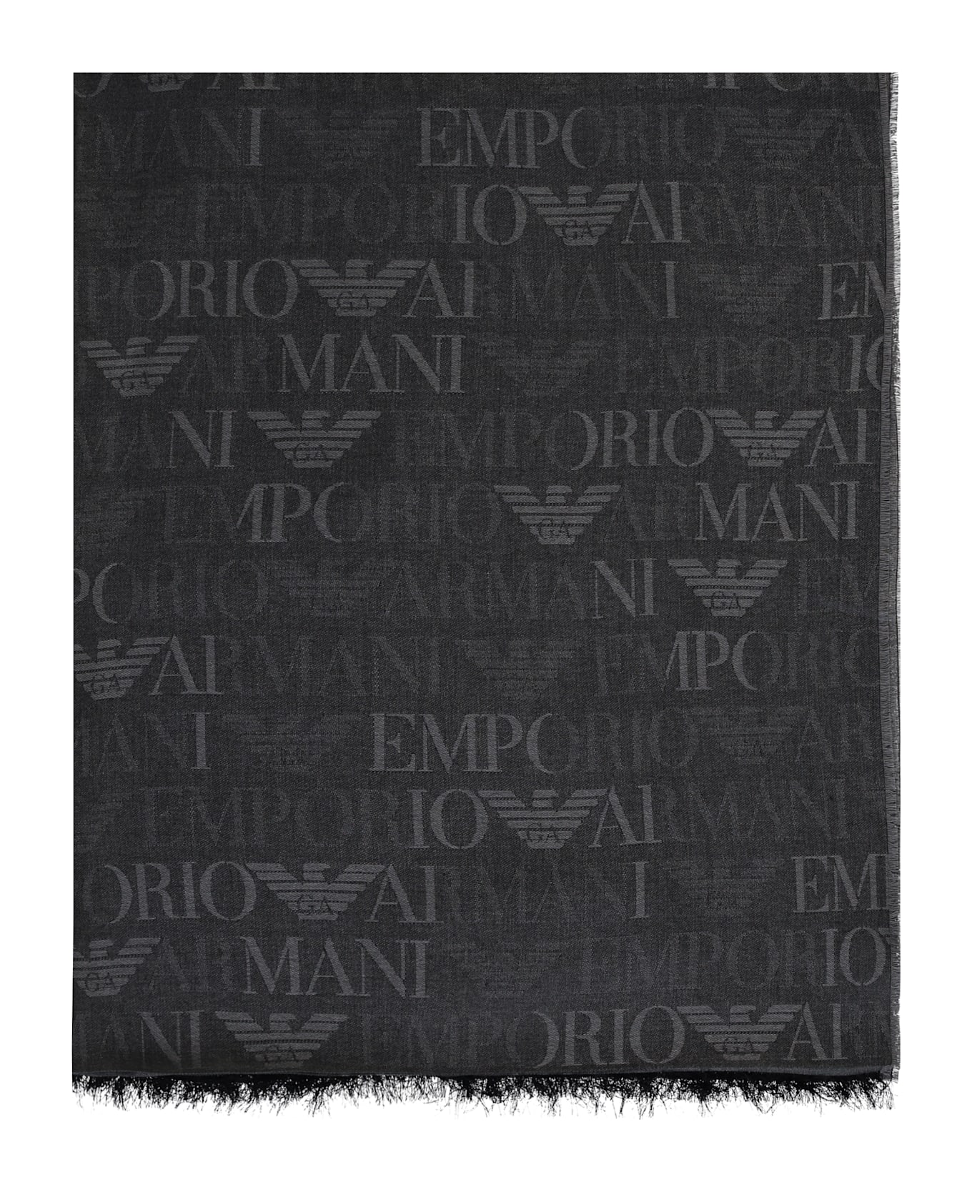 Emporio Armani Jacquard Scarf - grey