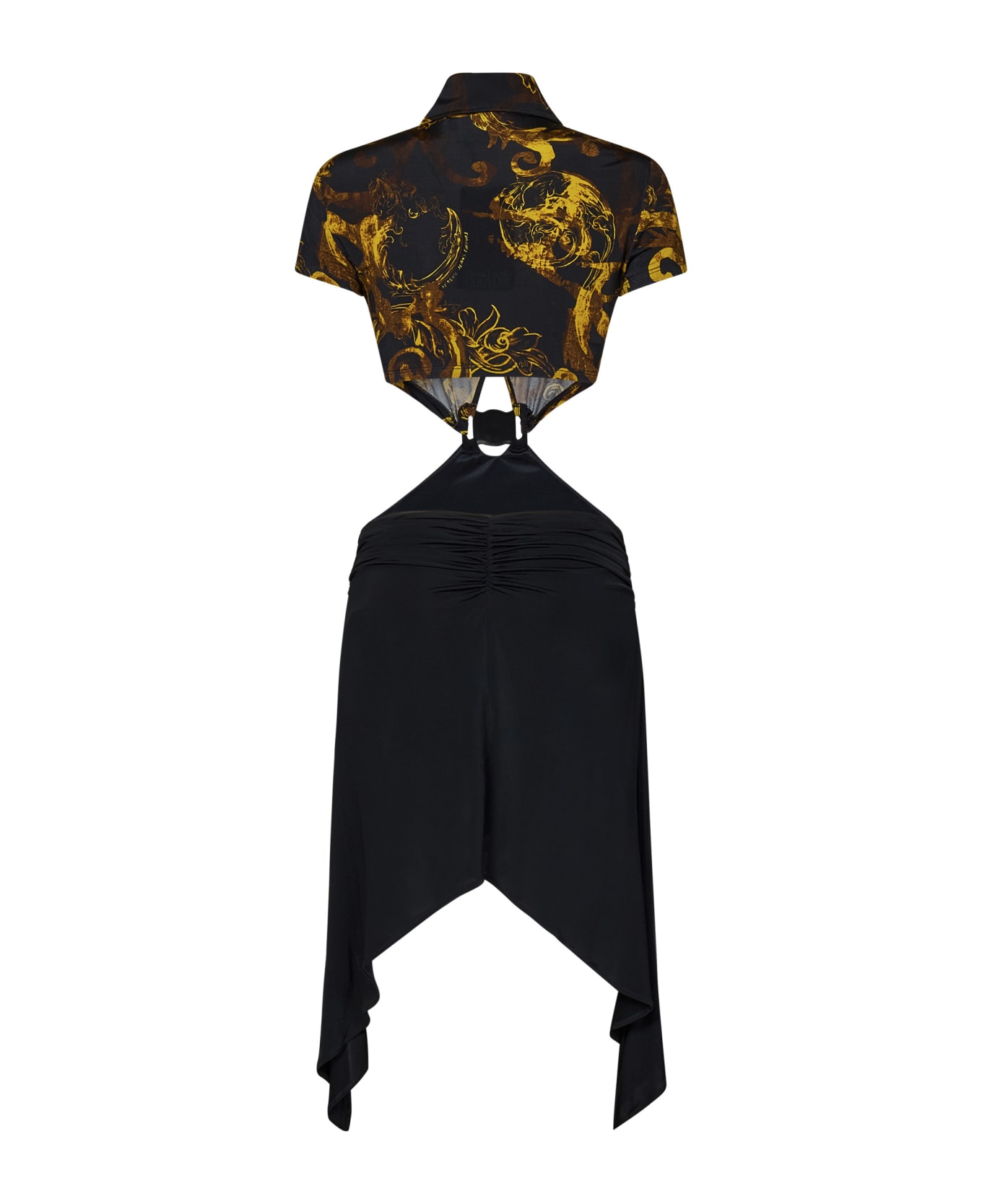 Versace Jeans Couture Watercolour Couture Mini Dress - Black シャツ