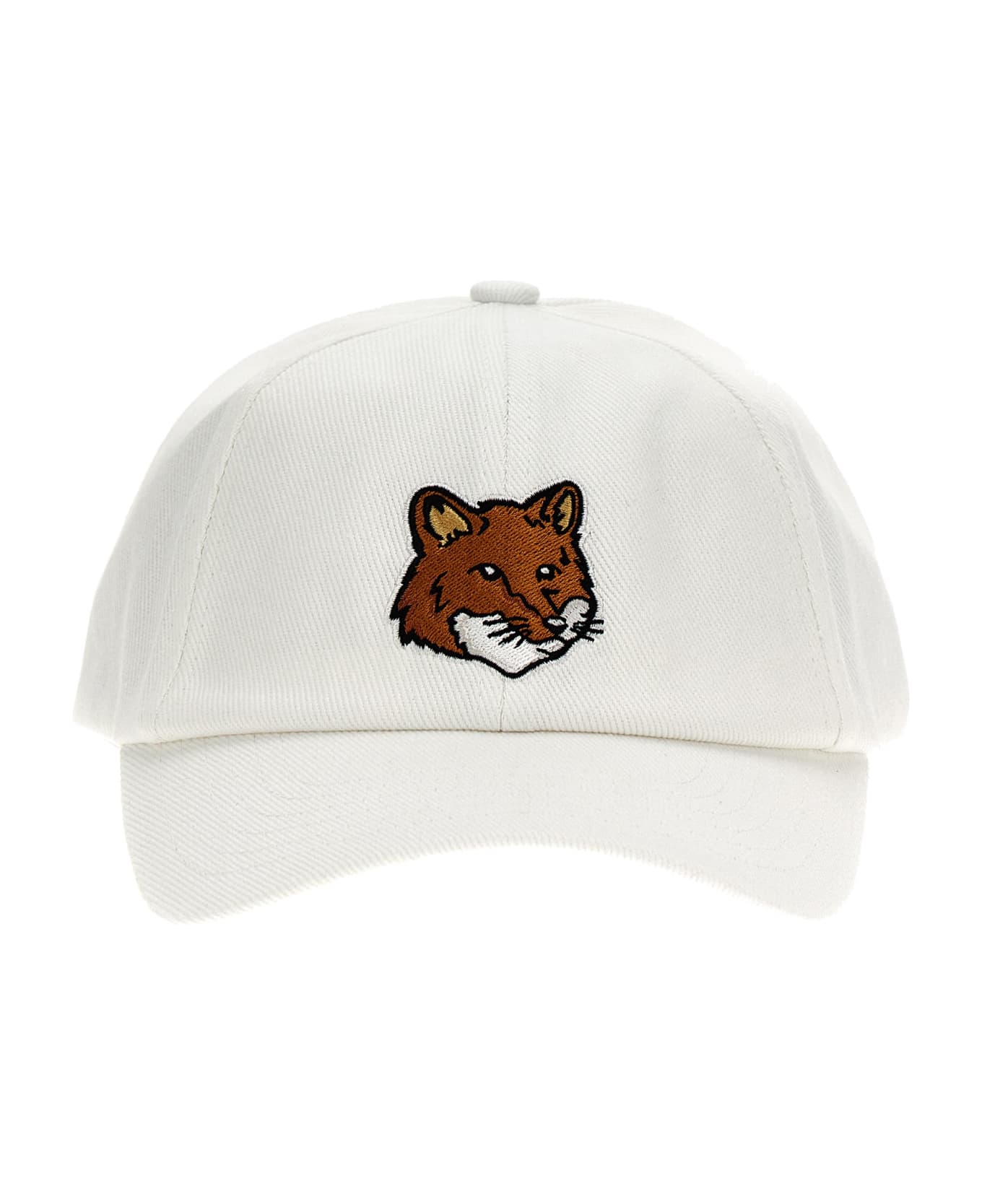 Maison Kitsuné 'large Fox Head' Cap - White