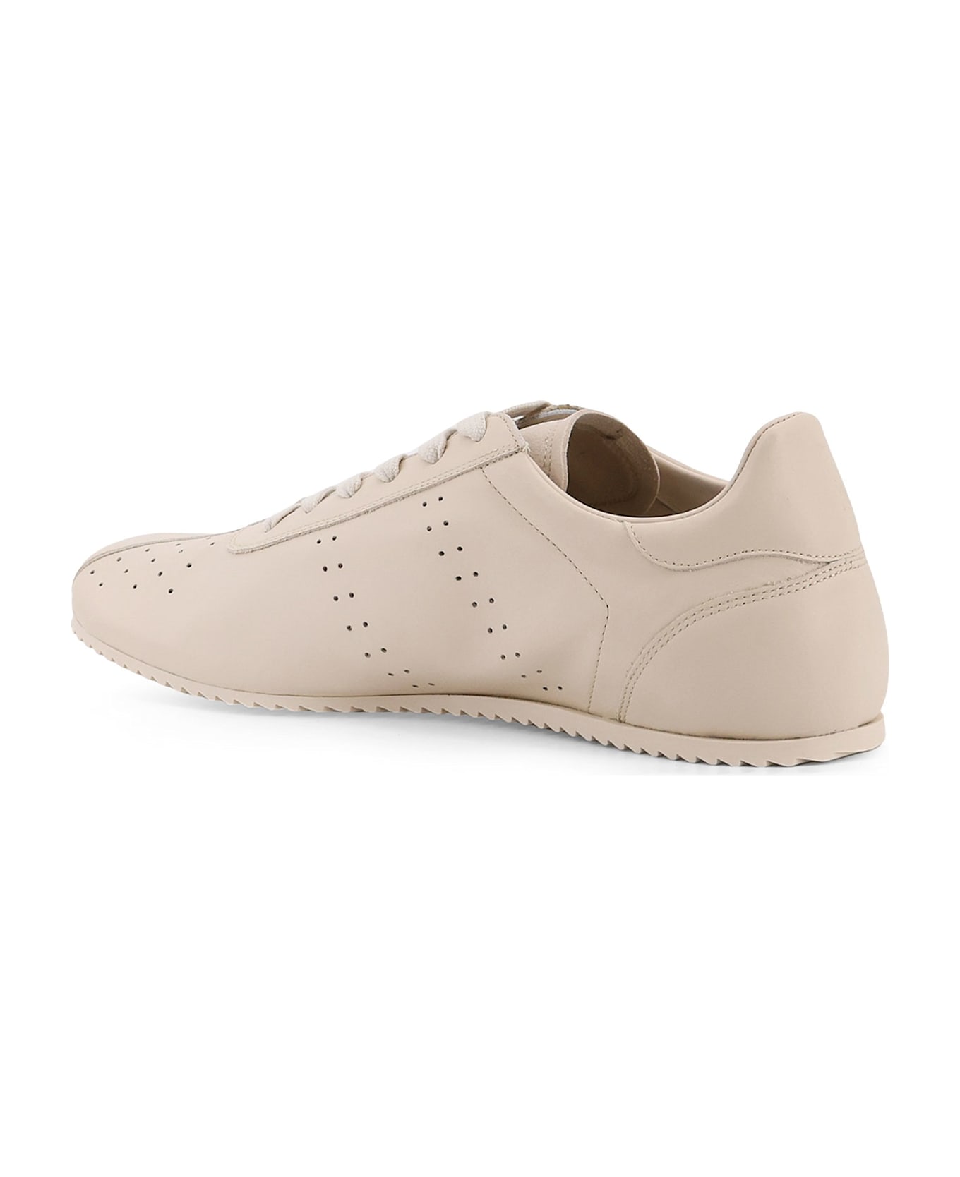 Ami Alexandre Mattiussi Leather Low-top Sneakers - IVOIRE