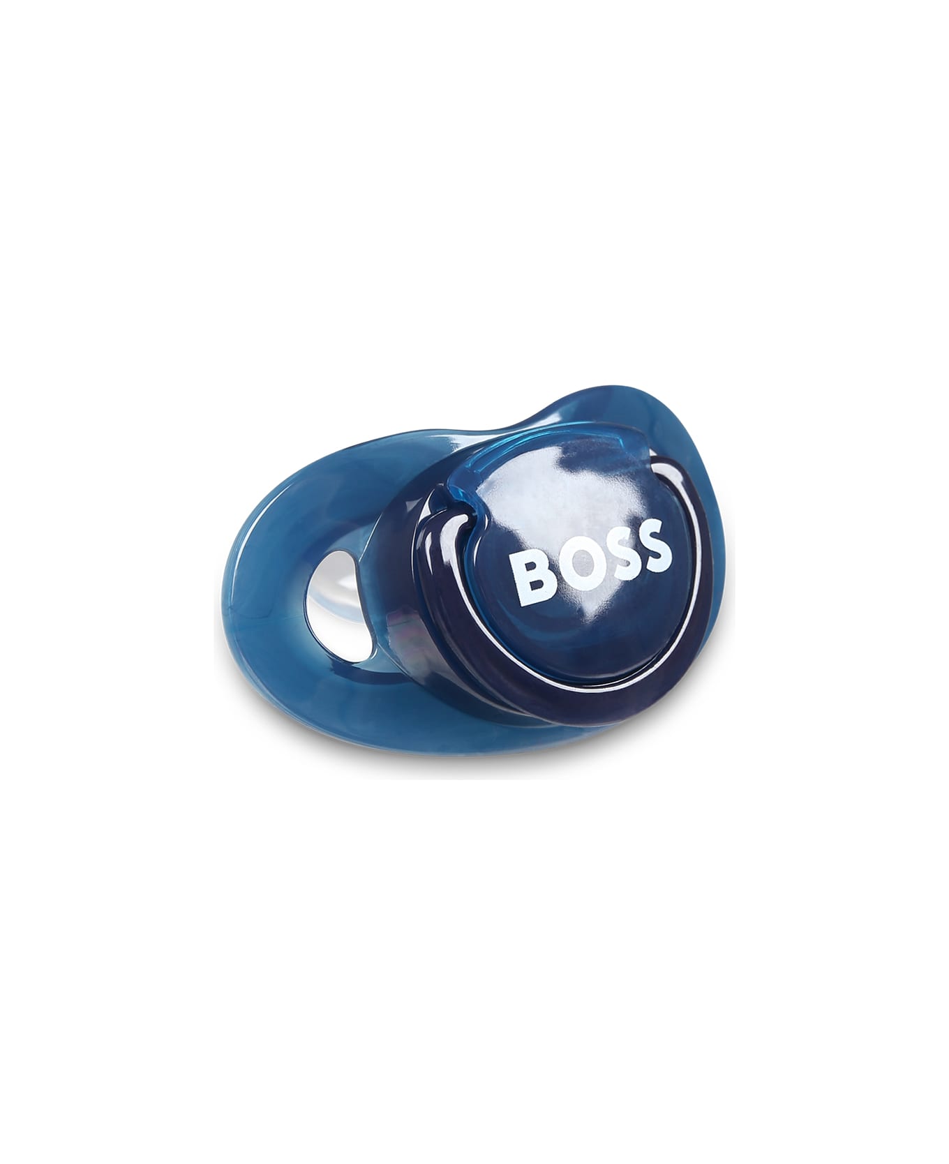 Hugo Boss Blue Pacifier For Baby Boy With Logo - Blue