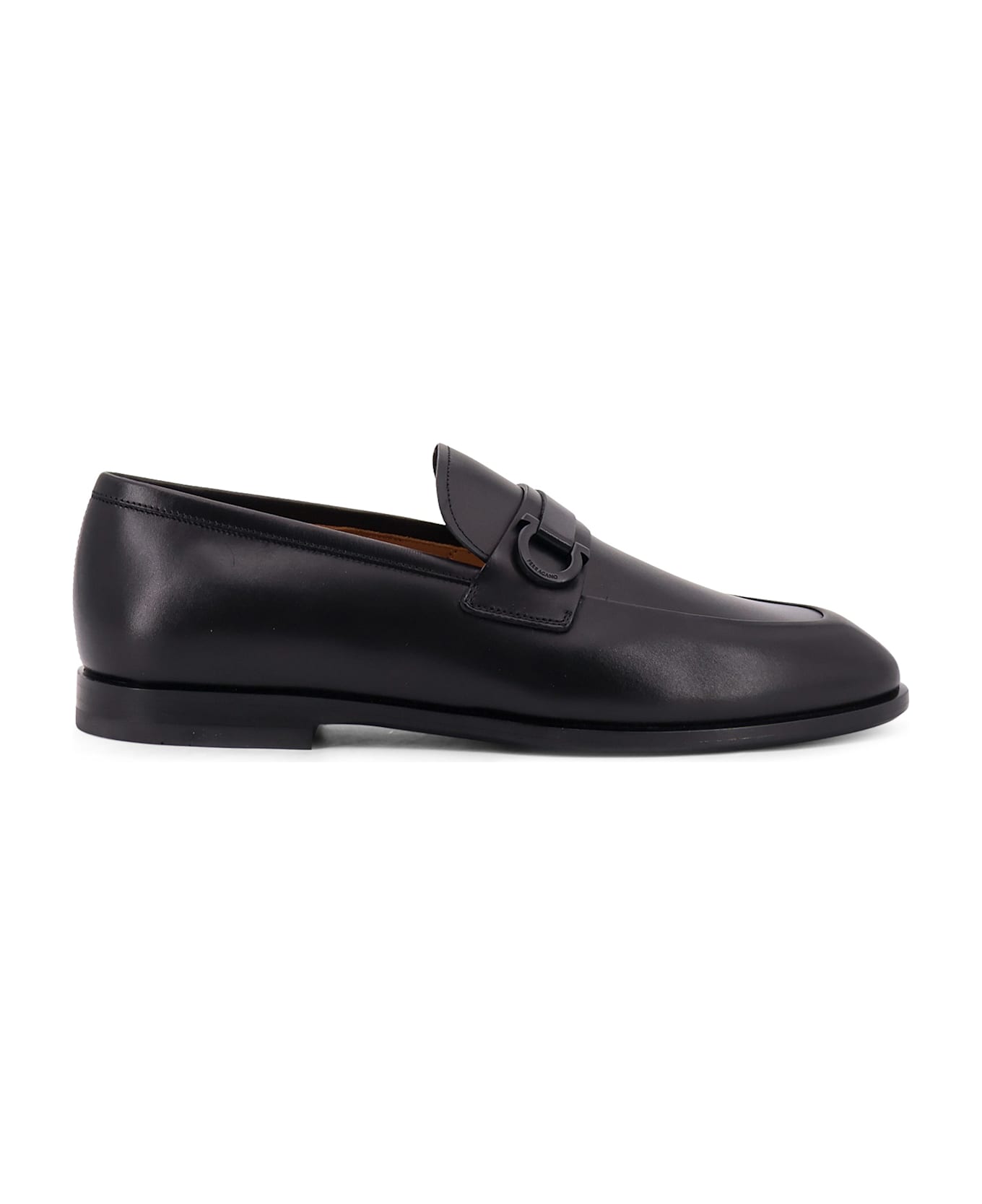 Ferragamo Florio Leather Loafers - Black