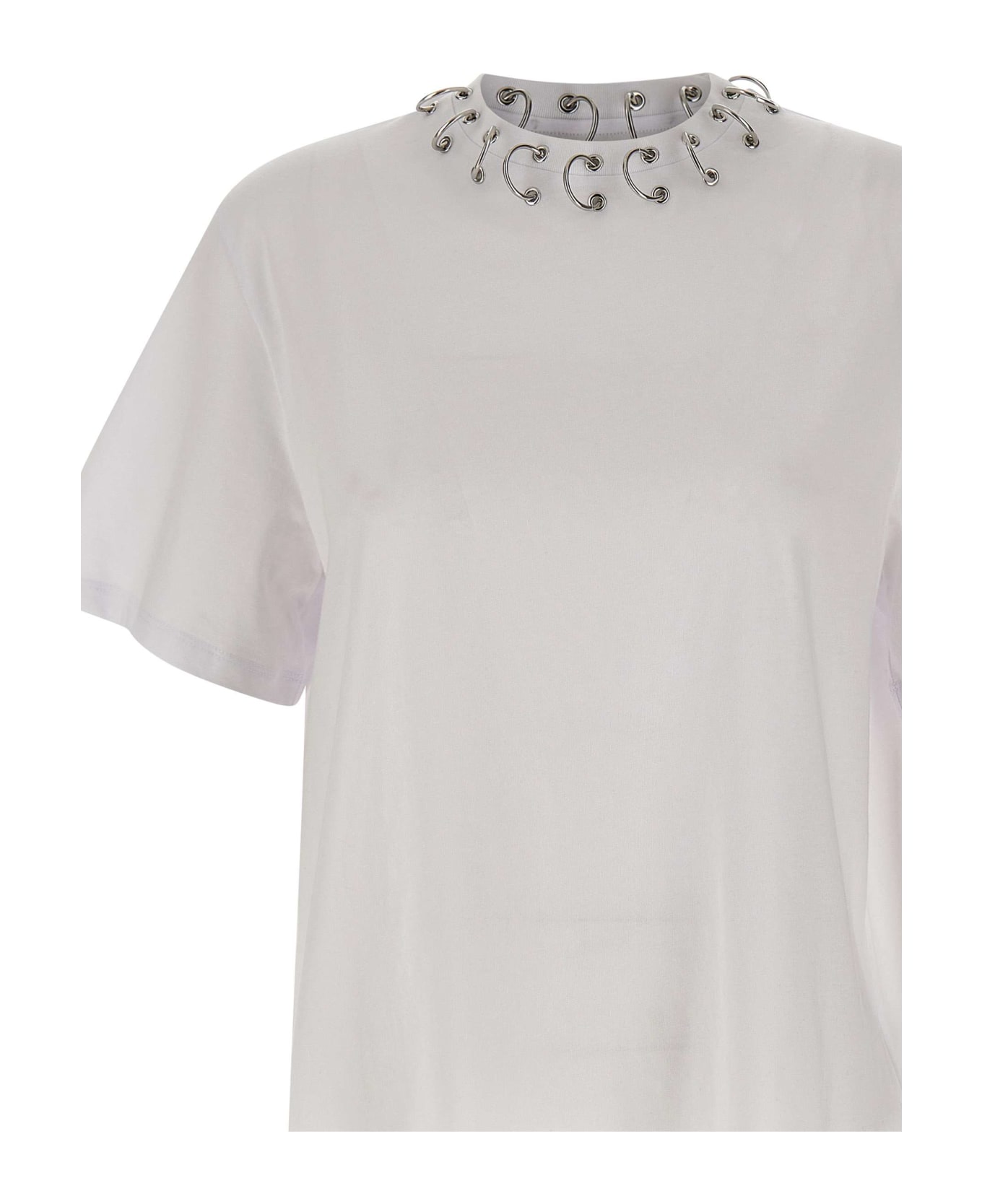 Rotate by Birger Christensen "oversize Ring" Cotton T-shirt - WHITE