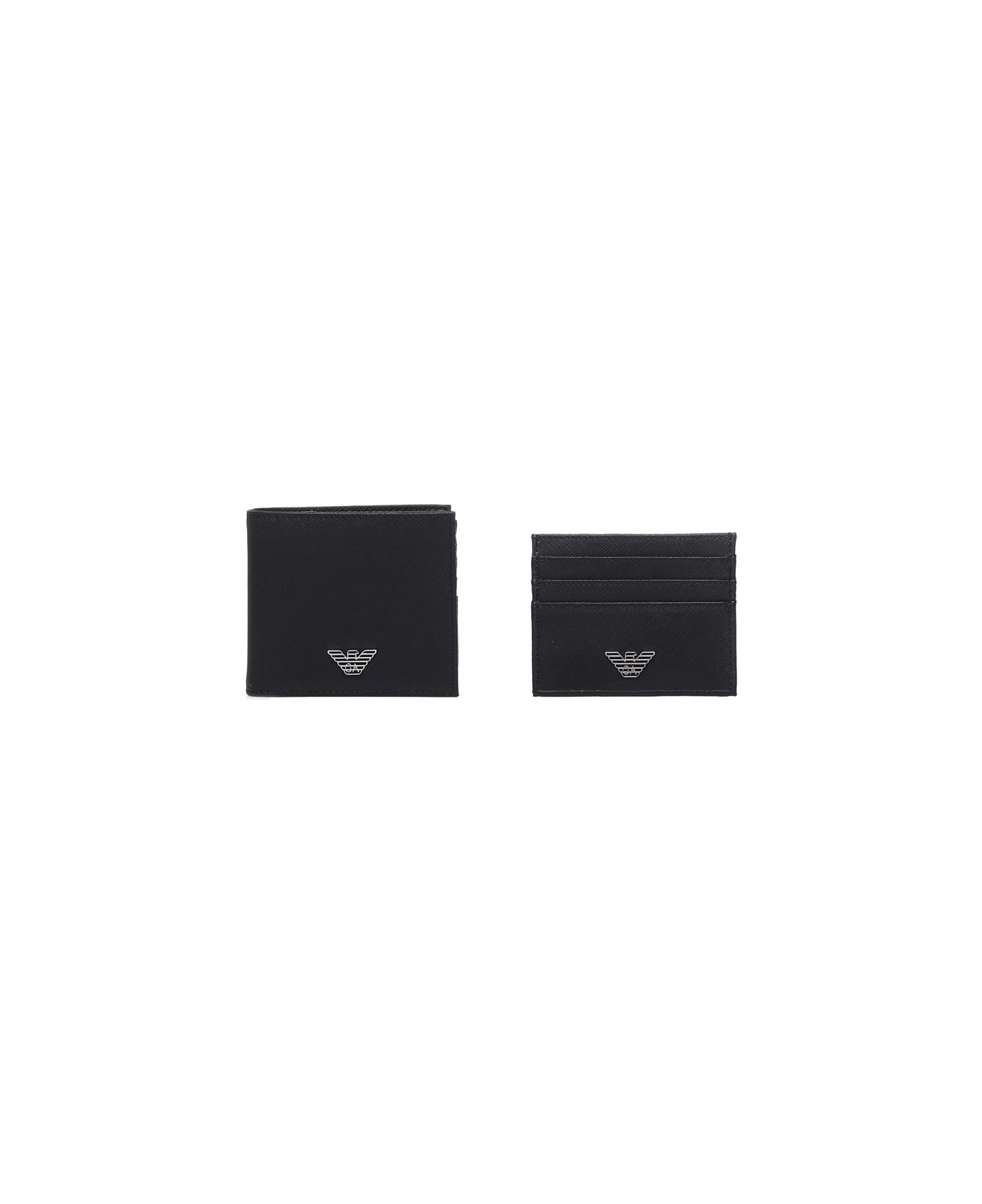Emporio Armani Wallet With Application - Black