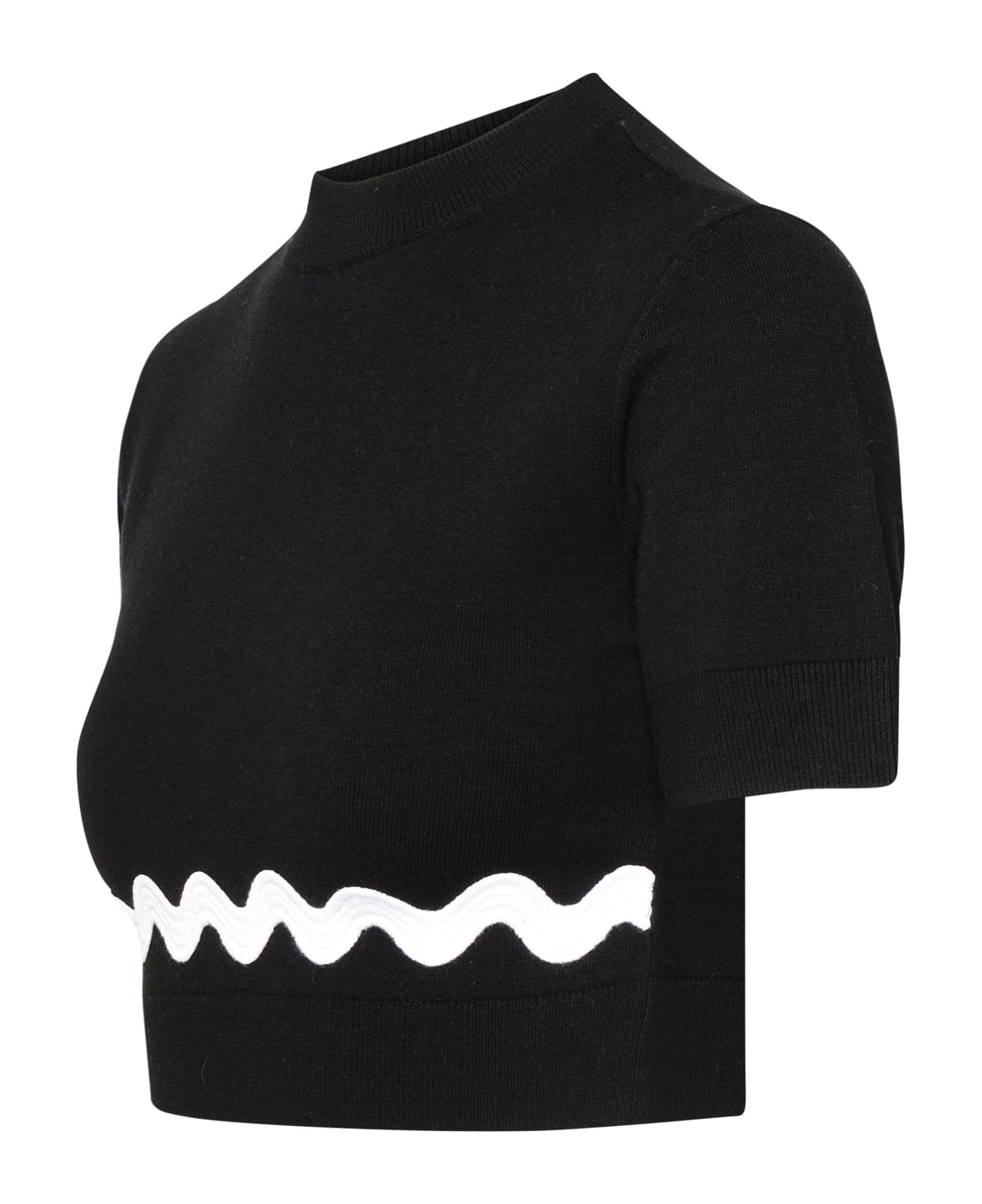 Patou Black Merino Wool Blend Sweater - Black ニットウェア