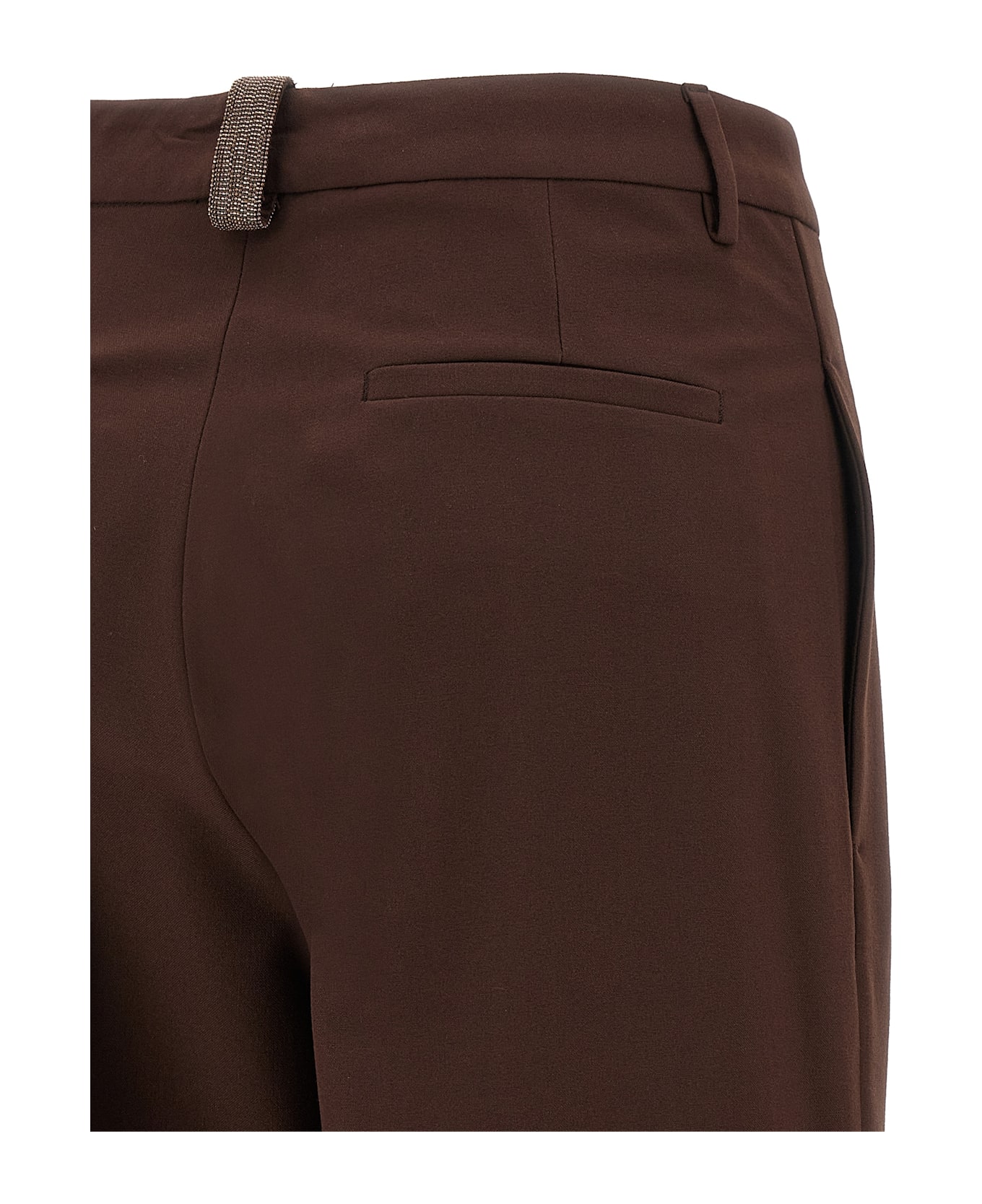 Fabiana Filippi Jewel Detail Pants - Brown