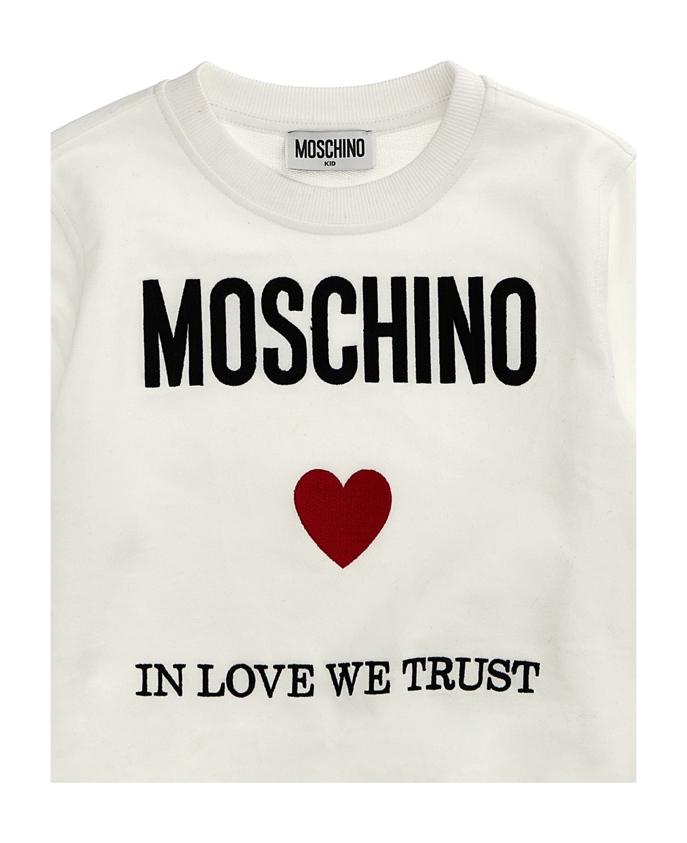 Moschino 'in Love We Trust' Sweatshirt - White ニットウェア＆スウェットシャツ