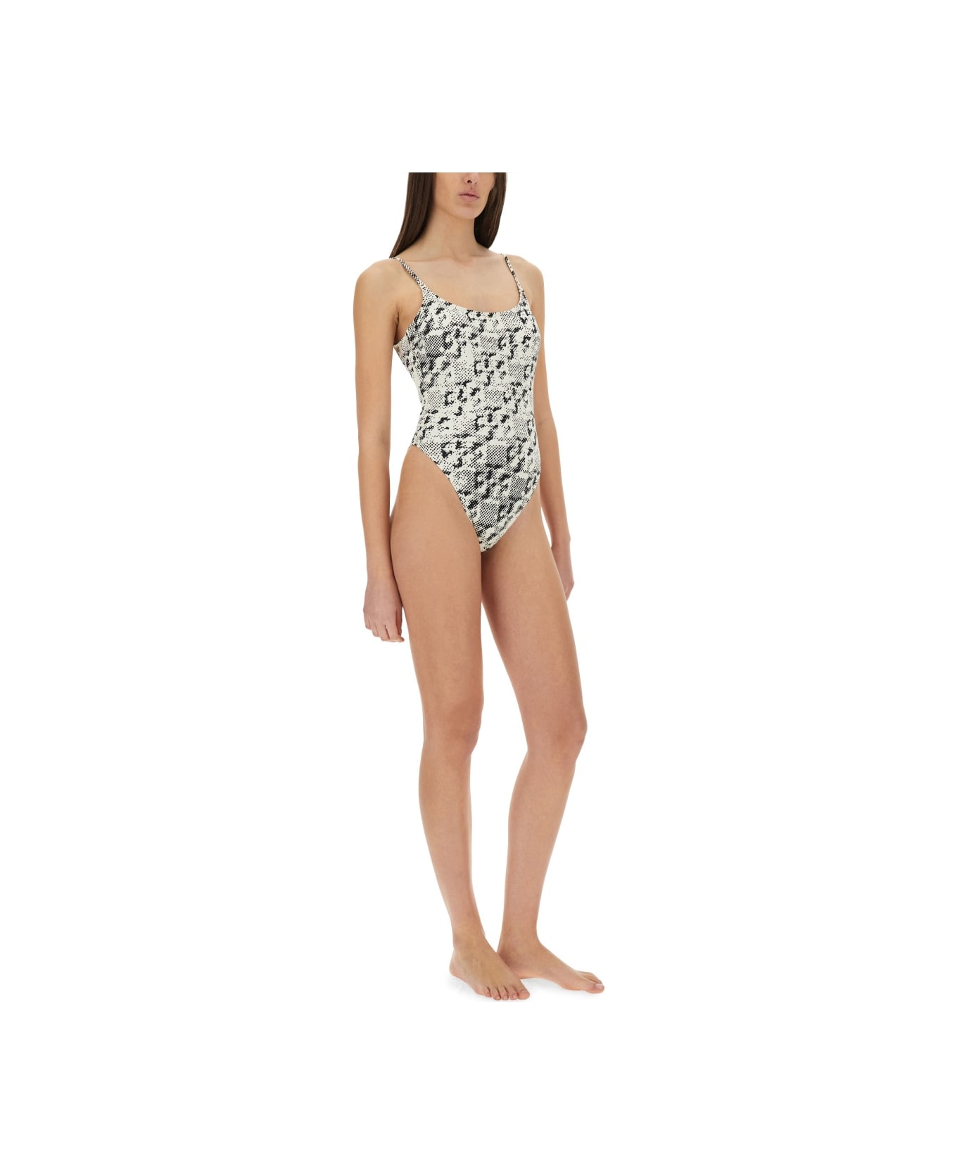 Tory Burch "gemini Link" One-piece Swimsuit - WHITE