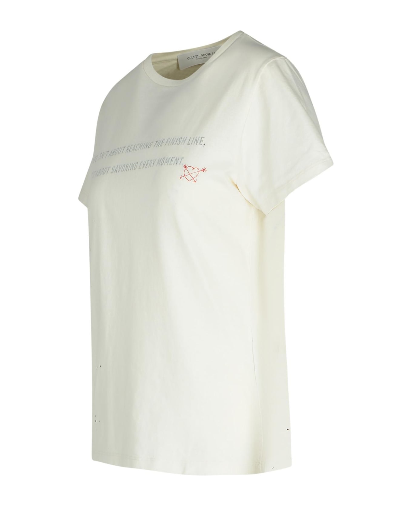 Golden Goose Ivory Cotton T-shirt - Ivory