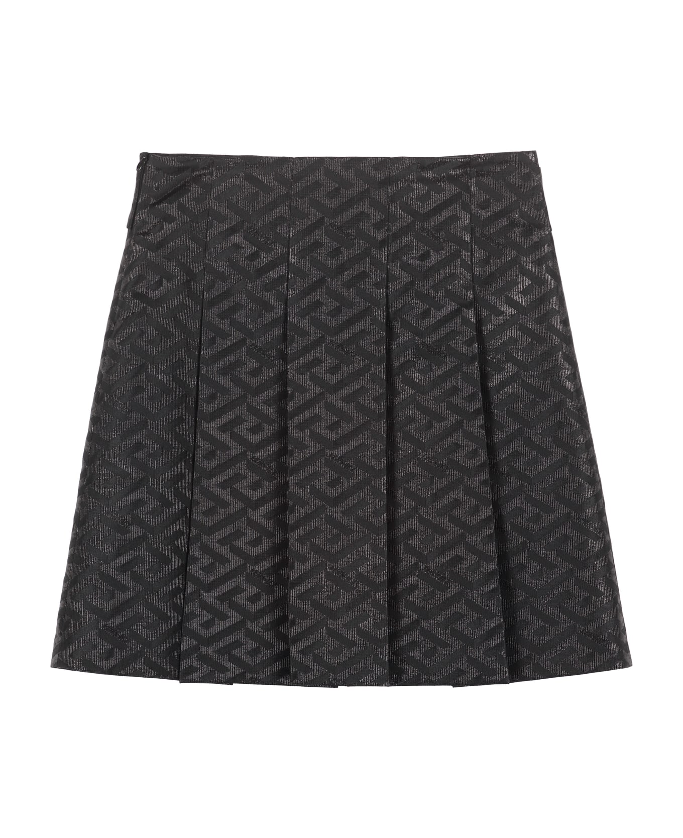 Young Versace Pleated Mini Skirt - black ボトムス
