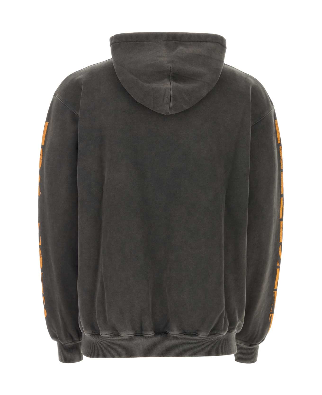 REPRESENT Black Cotton Sweatshirt - AGEDBLACK