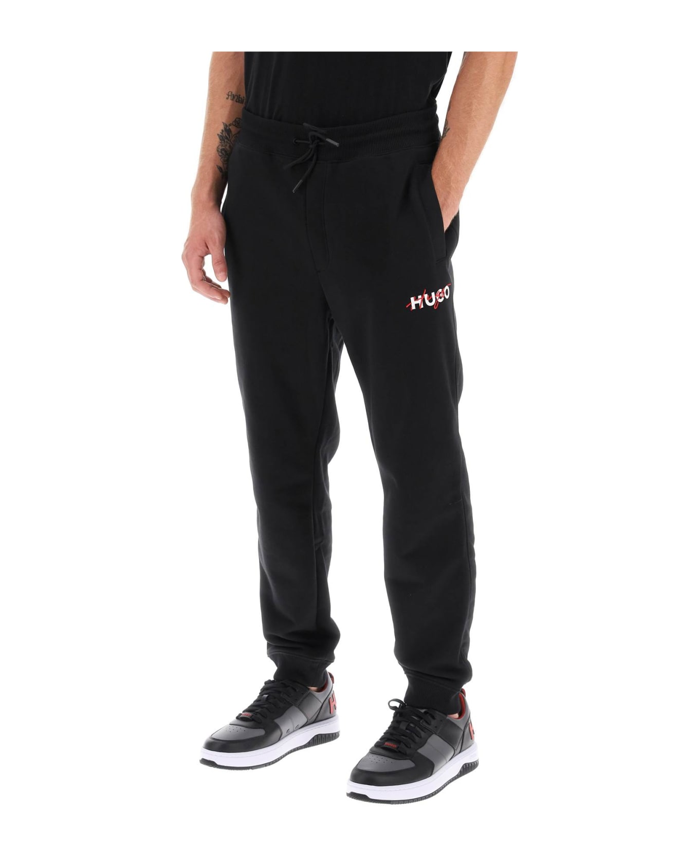 Hugo Boss Drokko Double Logo Sweatpants - BLACK (Black)