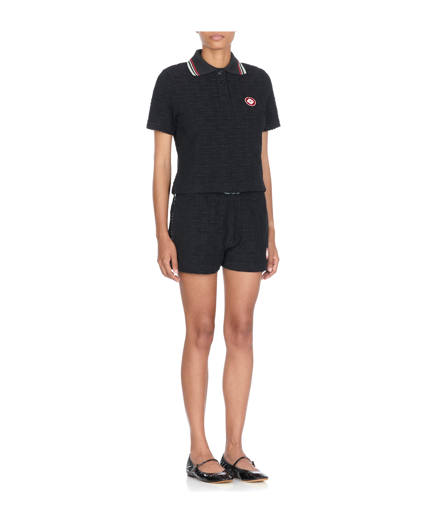 Casablanca Woman Towelling Shorts - Black