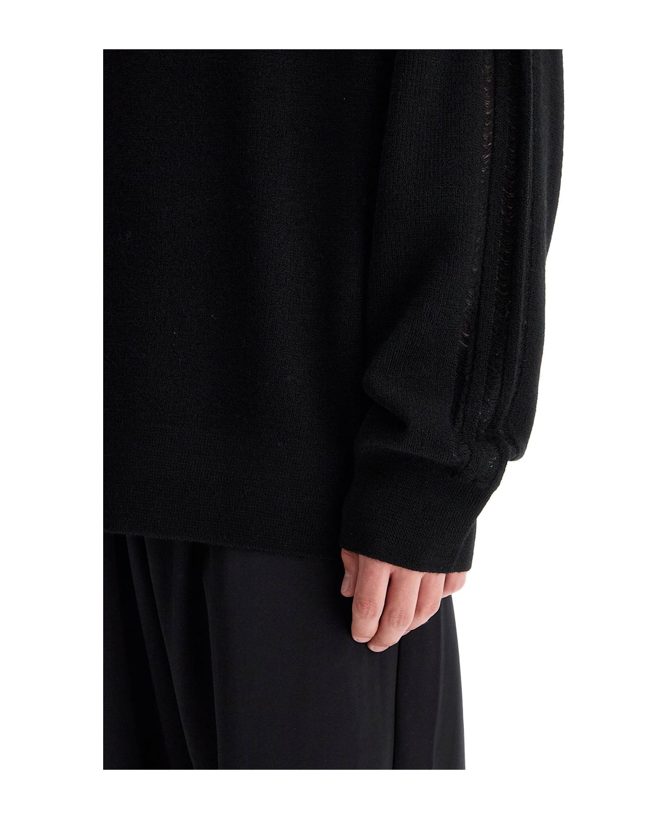 Y-3 Wool Crewneck Pullover - BLACK (Black)