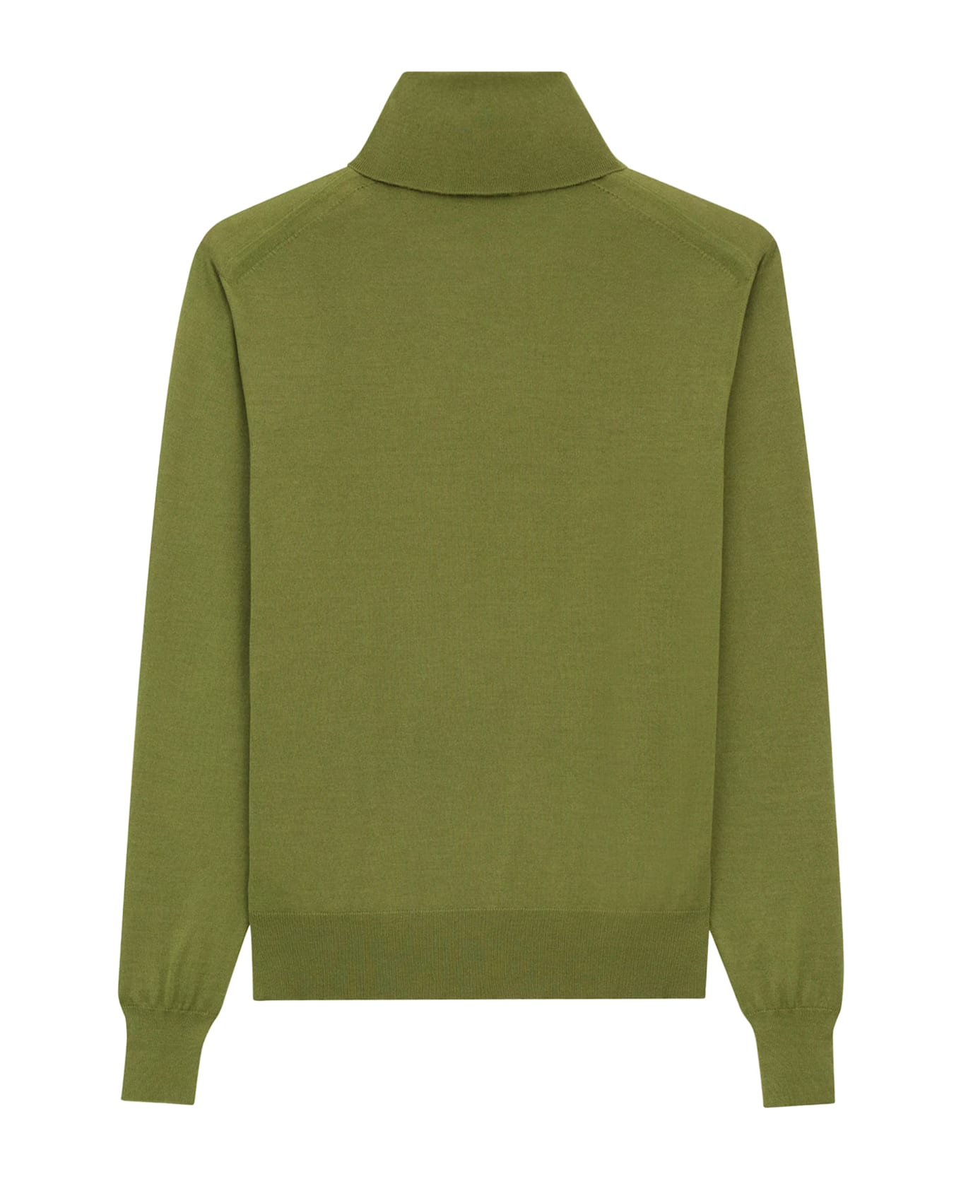 Saint Laurent Cashmere, Wool And Silk Turtleneck Sweater - Vert Olive