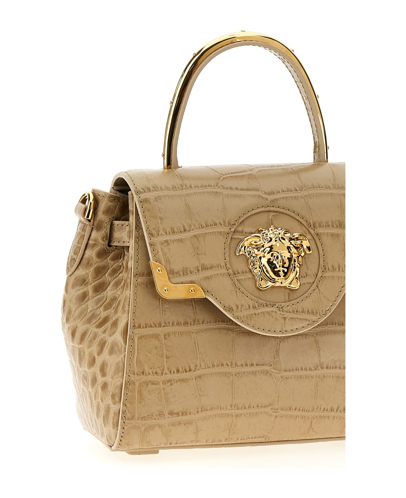 Versace 'la Medusa' Small Handbag - Beige