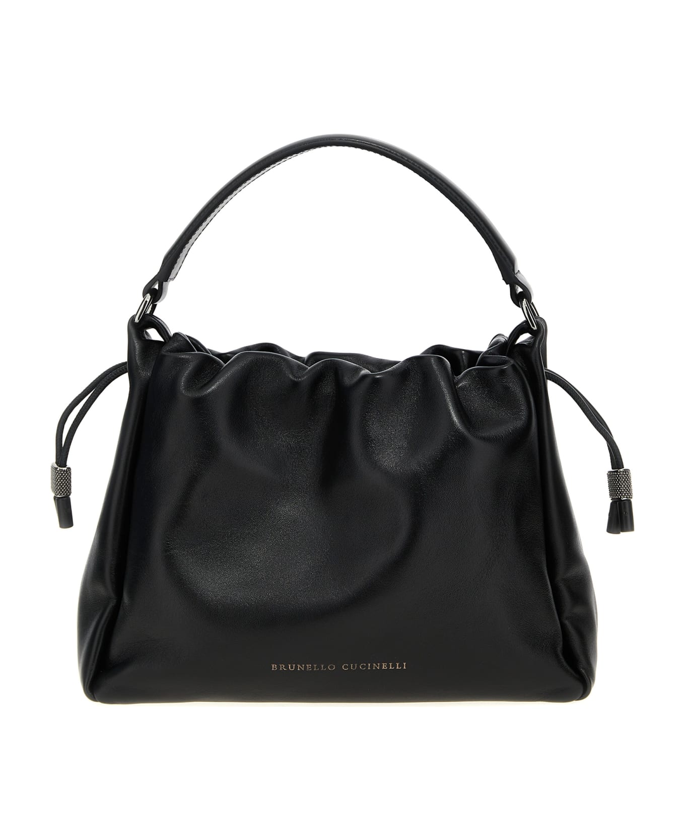 Brunello Cucinelli 'monile' Leather Handbag - Black  