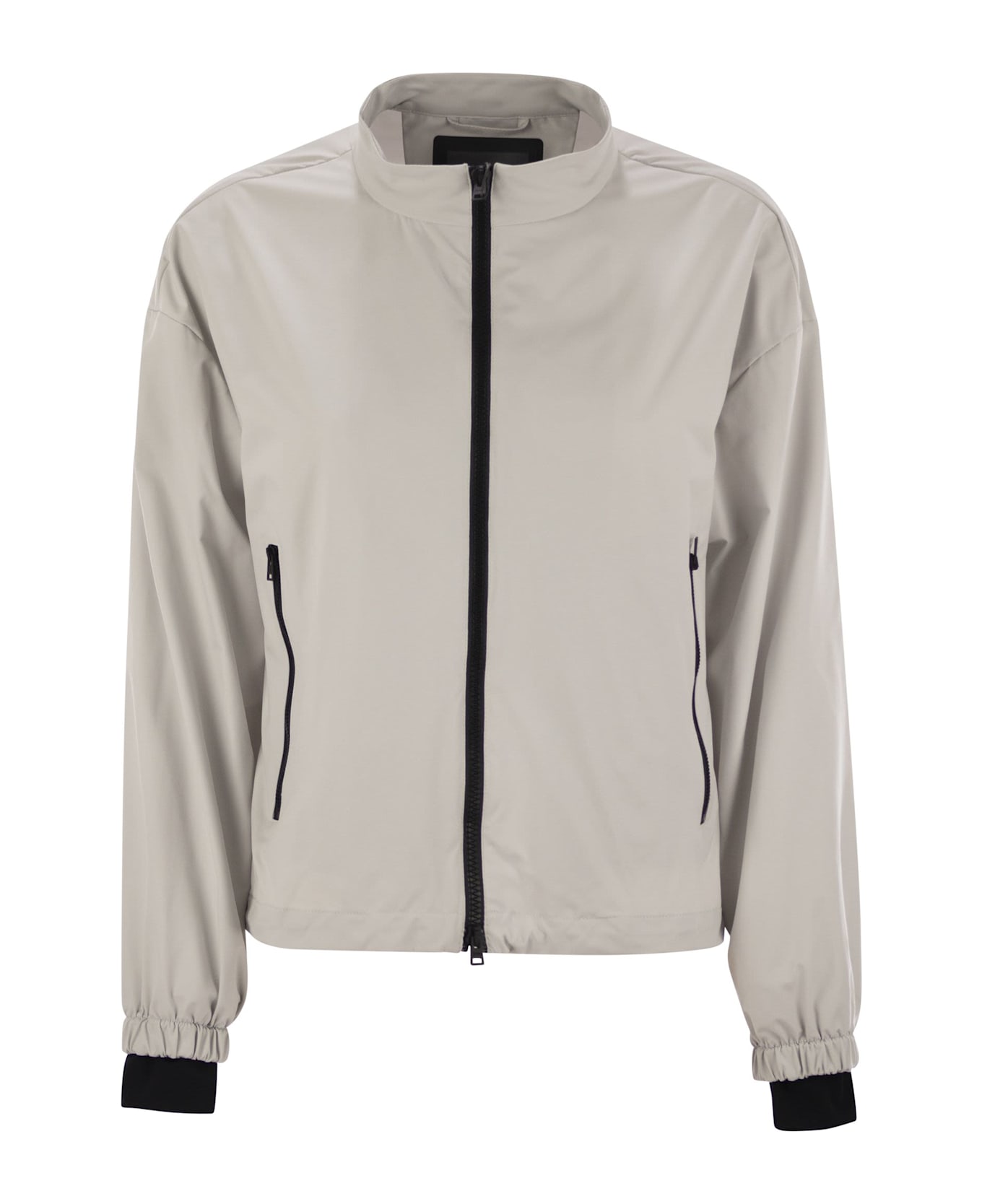 Herno Laminar Bomber Jacket With Zip - Ice